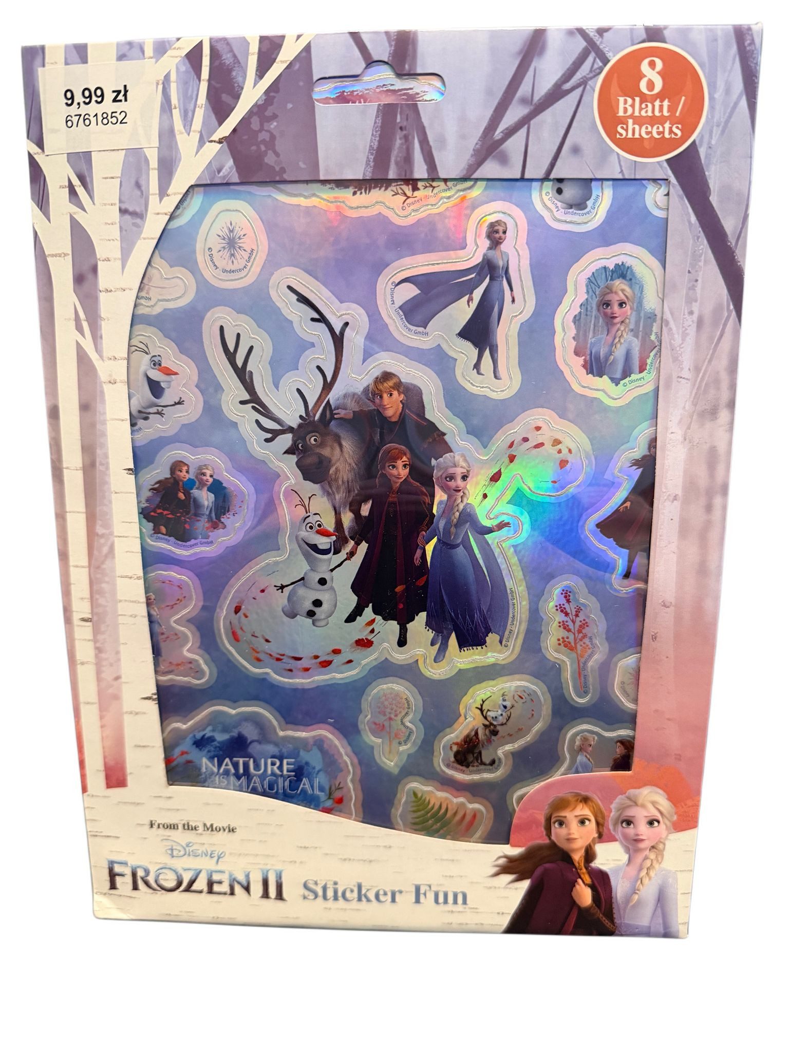 Disney Sticker Frozen II Sticker Fun Set mit 8 Blatt, ca. 24 x 18 cm Motive XL, (Set 1-tlg), 8 Stickerbögen für Basteln, Sammeln, Dekorieren und Verschenken im Set