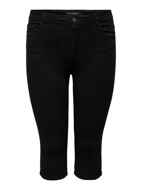 ONLY CARMAKOMA Caprihose 3/4Capri Jeans Shorts Denim Hose Übergröße Plus Size CARAUGUSTA 4794 in Schwarz