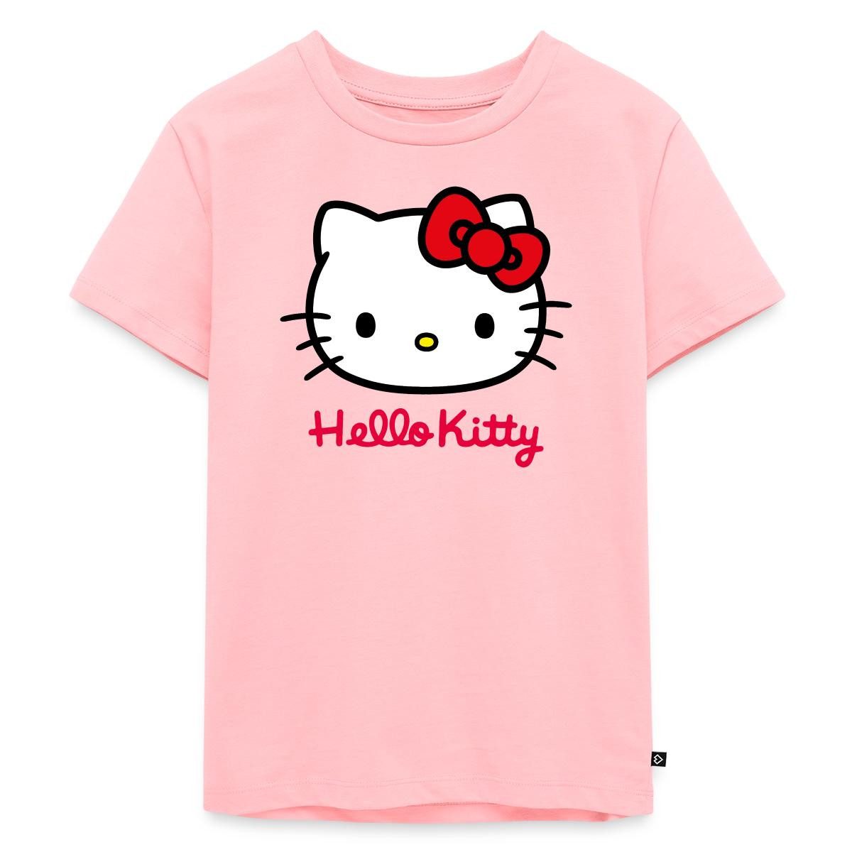T-Shirt Hello Kitty Klassisch Mit Schriftzug Kinder Premium T-Shirt