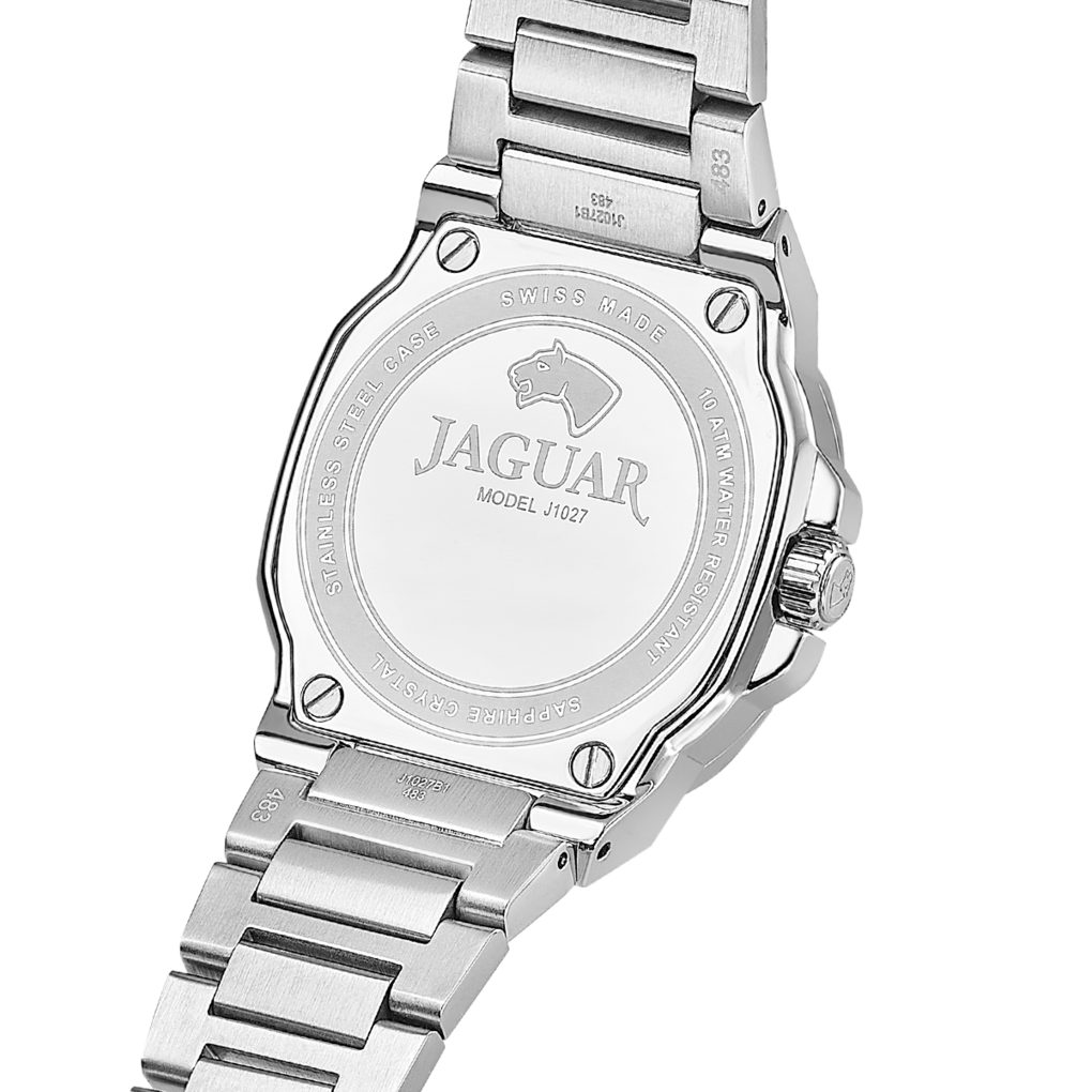 Jaguar Quarzuhr Rondcarre J1027_5, Armbanduhr, Damenuhr, Swiss Made, Edelstahlarmband, analog, Tag