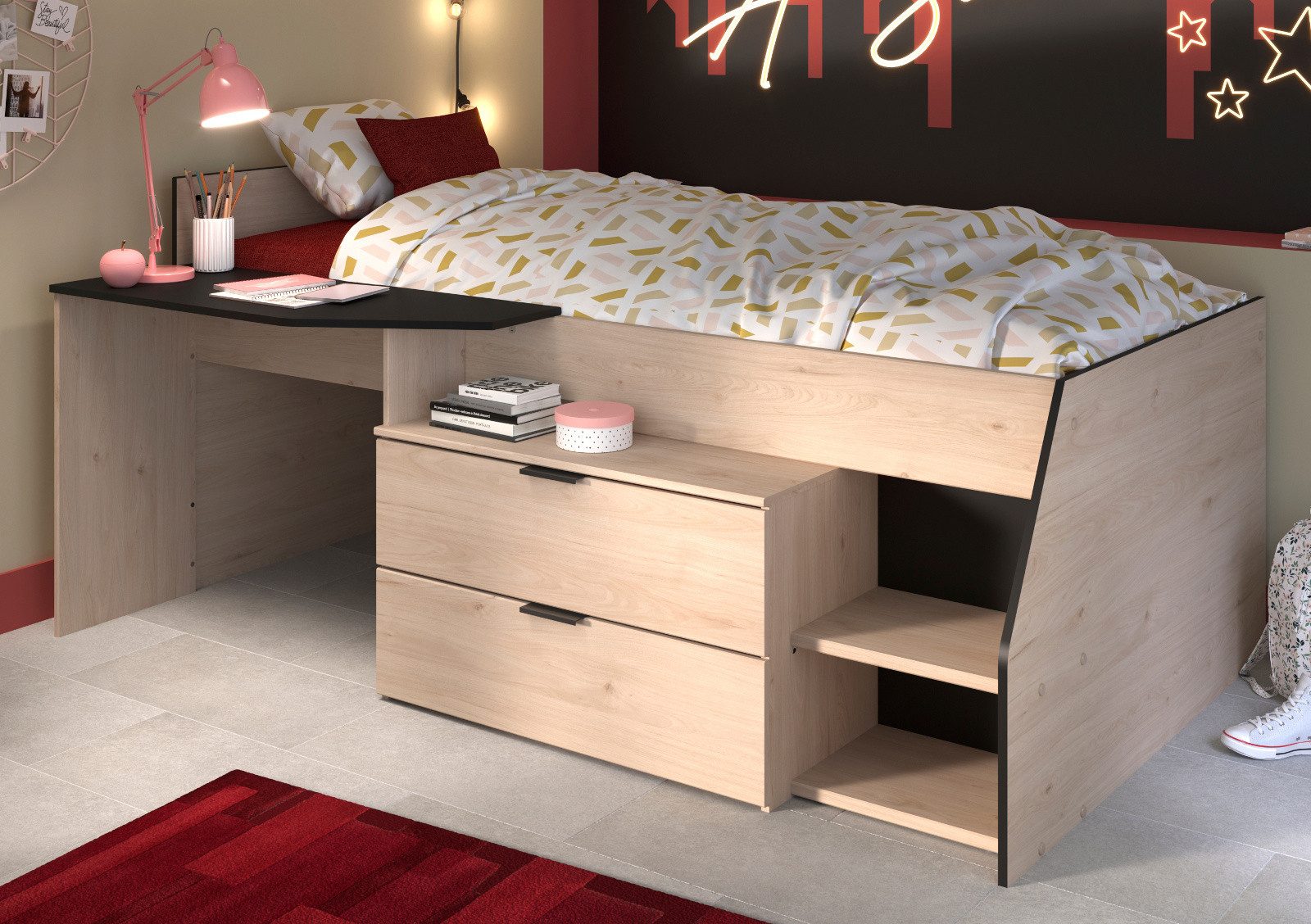Parisot Hochbett Milky (Jugendbett 90 x günstig online kaufen