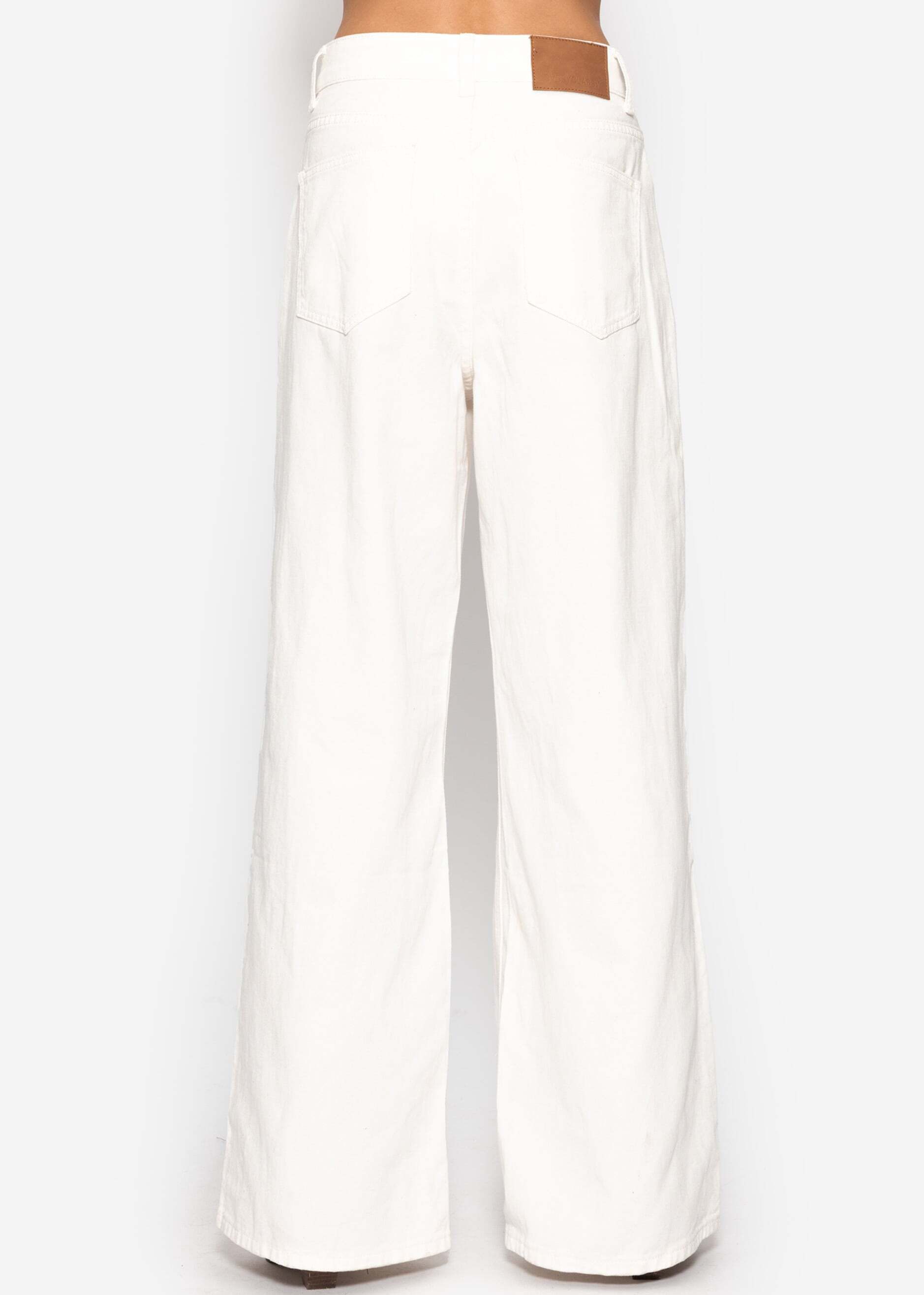 SASSYCLASSY 5-Pocket-Jeans Wide Leg Jeans mit hohem Bund für Damen
