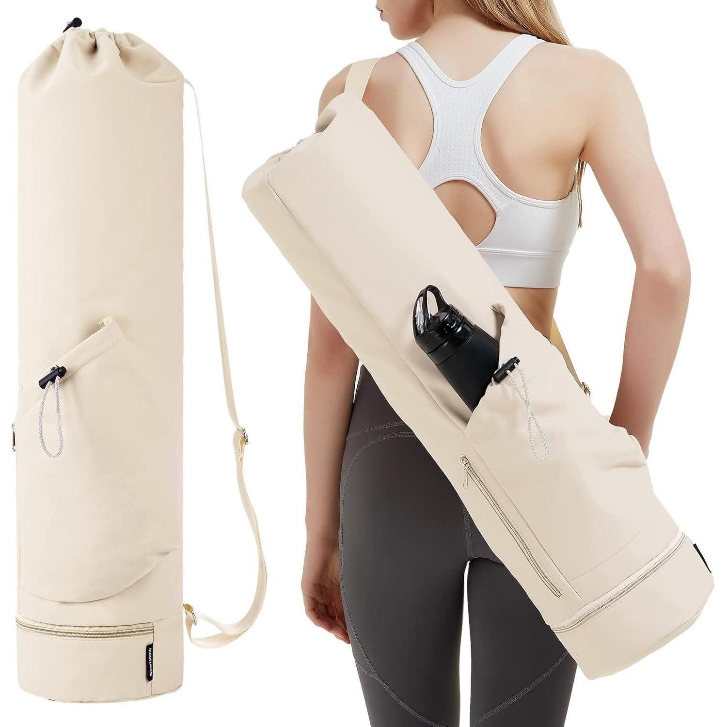 Yogatasche Yogatasche Damen verstellbarer Schultergurt Nassfach Flaschentasche