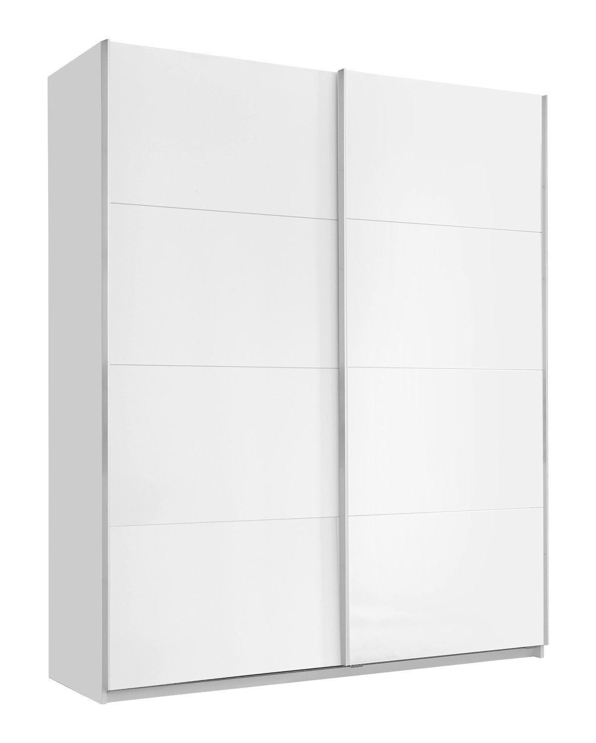 Pol-Power Schwebetürenschrank SEVILLA, Weiß Hochglanz, Weiß matt, B 170 cm  x H 210 cm, 2 Türen