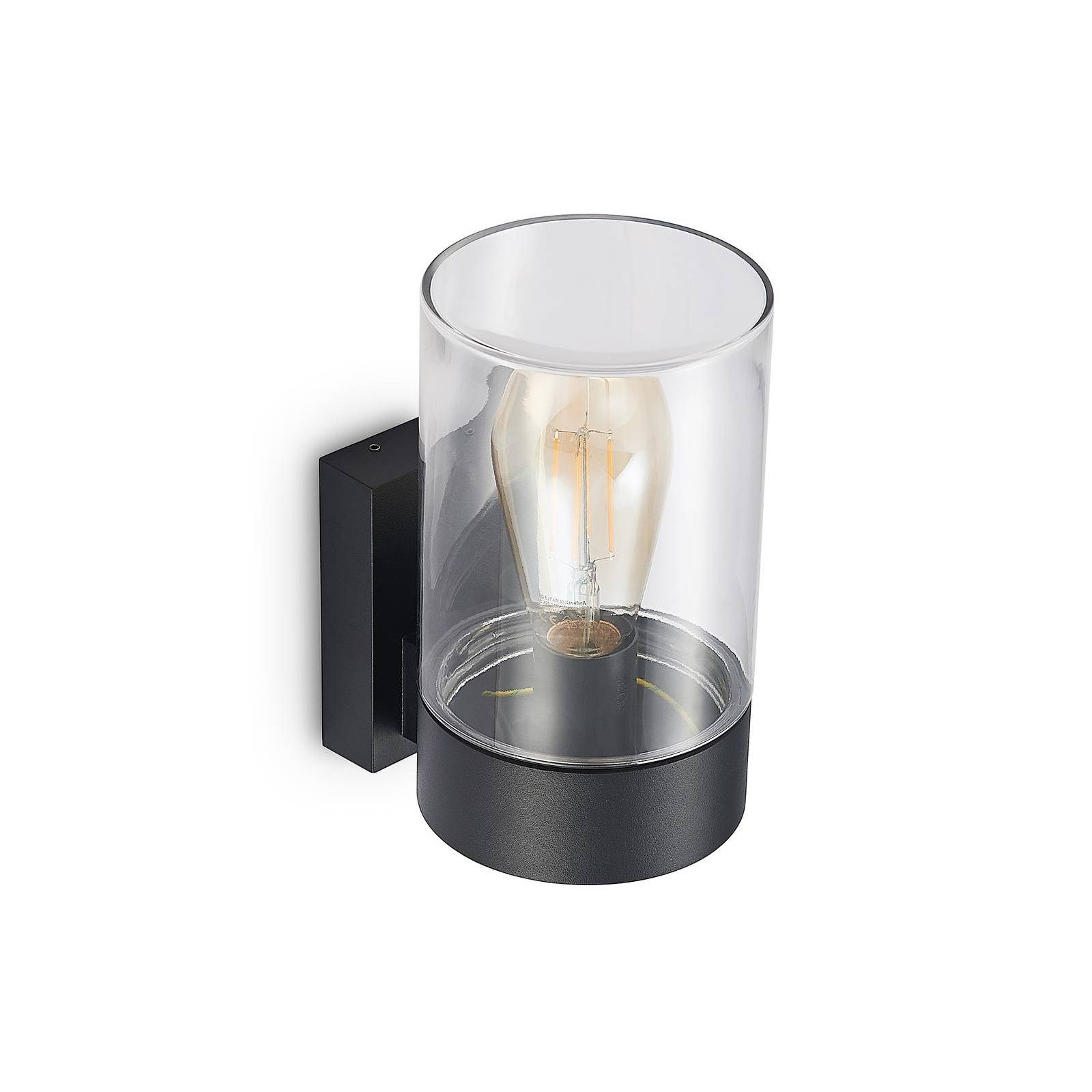 Arcchio Außen-Wandleuchte Liljana, Metall, Schwarz IP65, 1 x 60 W