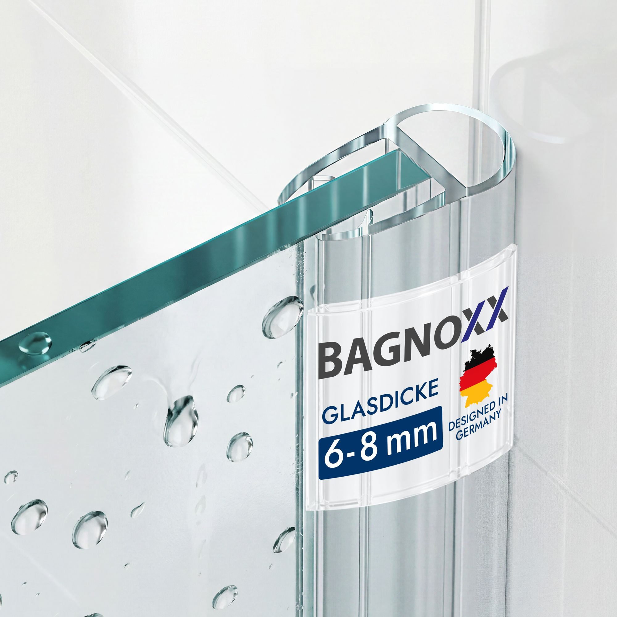 Bagnoxx Duschdichtung, L: 200 cm, (Duschdichtung Hohlkammerprofil Spaltdichtung, Abdichtung Dusche 200cm, 1-St), zwischen Duschwand und weiterem Glaselement