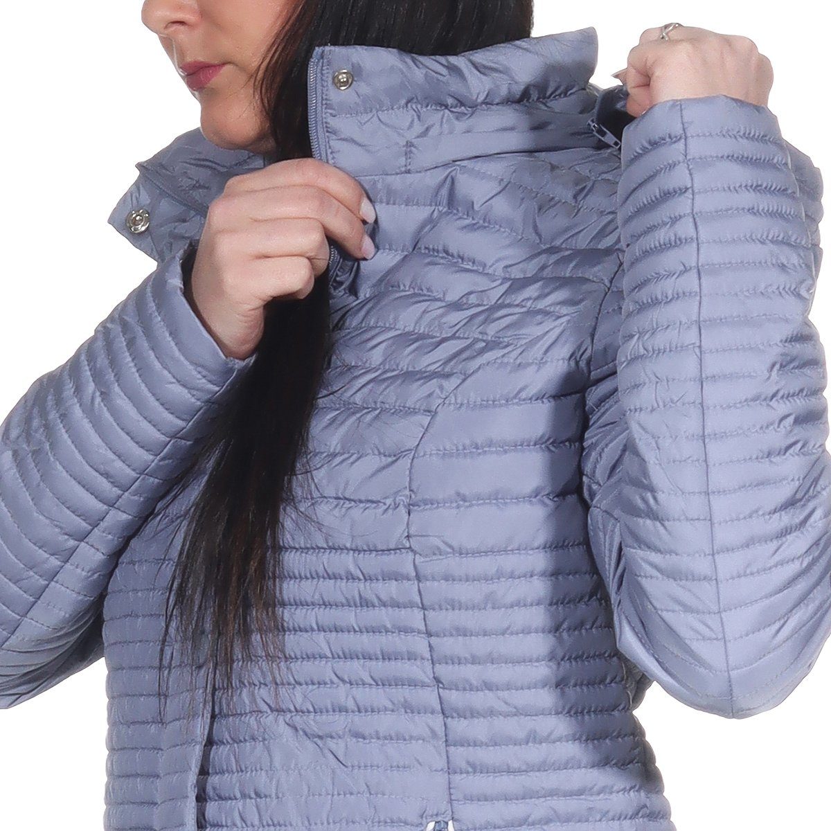 großen Steppjacke leichte Jacke auch erhältlich, Übegrangsjacke Jeans Sommerjacke in Outdoor leichte Damenmode Damen Größen angenehm Aurela