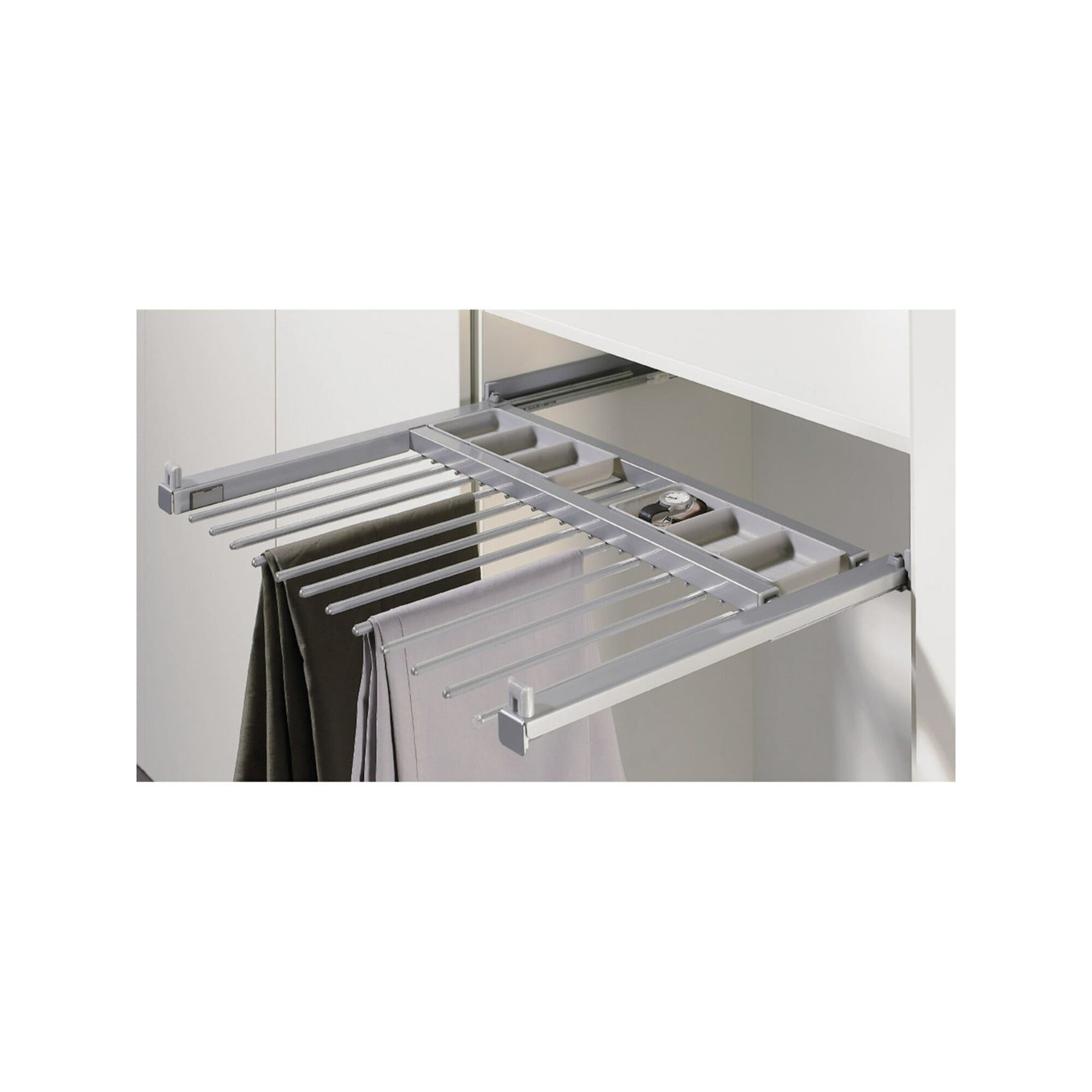 Hettich Schubkasten Hettich Ausziehbarer Hosenhalter Amari, silber, 700 - 800 mm