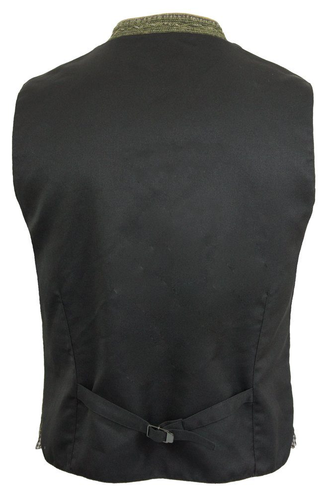 Maddox Trachtenweste "Oliver" - Olivgrün, Herren Leinen Weste günstig online kaufen