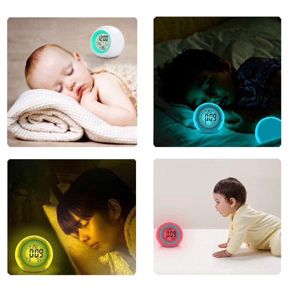 Wecker,Farben Wecker ändern Jormftte LED Kinderwecker