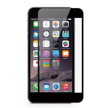 KMP Creative Lifesytle Product Hartglas Displayschutz für iPhone 6, 6s Frame Black für Apple IPhone 6, 6s, Displayschutzglas, Singlepack, 1 Stück, Extrem bruch- und kratzsicheres Glas, AntiScratchLevel 9H
