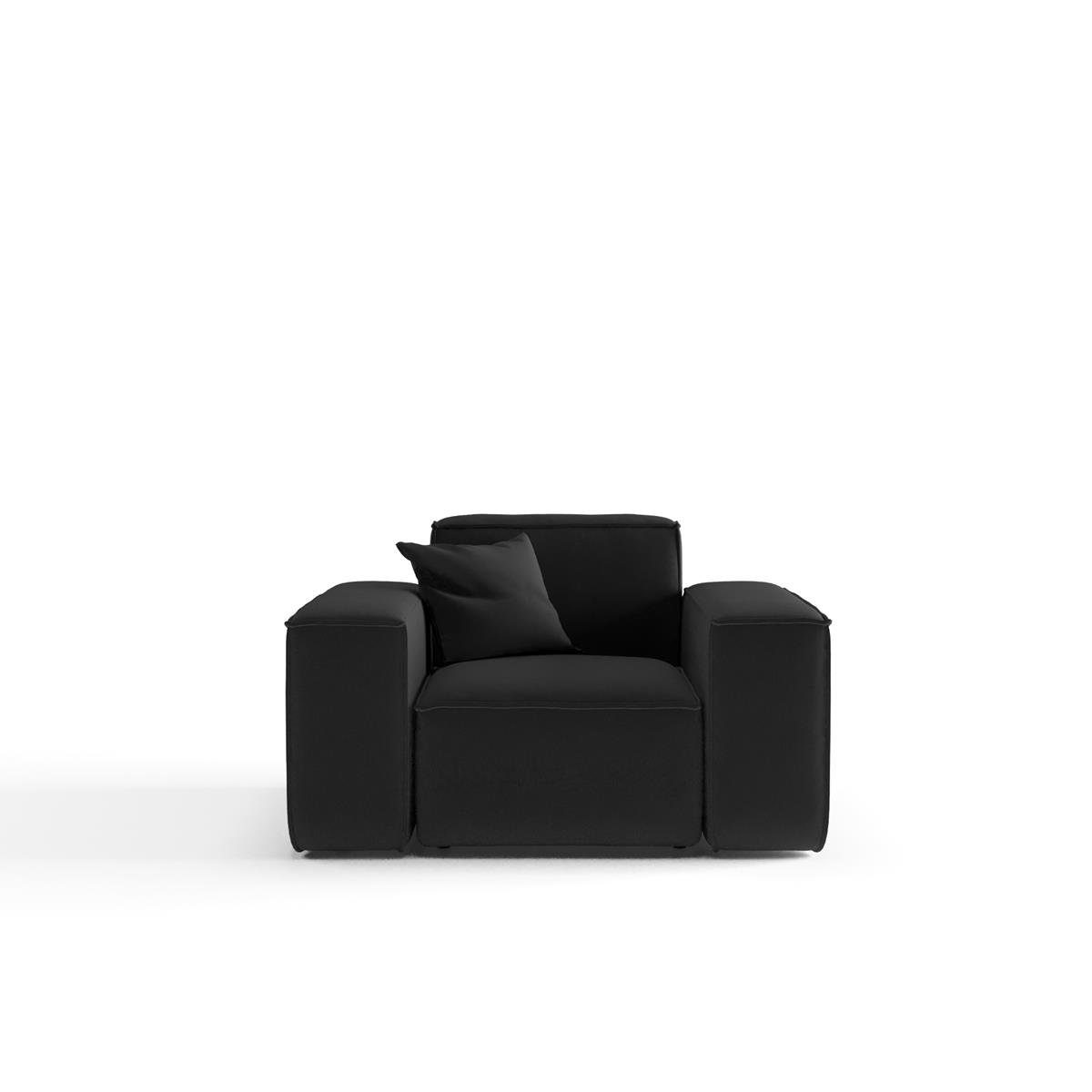 mit Set 2-Sitzer Wellenfedern, Cordstoff + Armlehnen 3-Sitzer im Velourstoff, modernes Lugano, breite aus oder + bestehend Stil, (aus Beautysofa Polstergarnitur Sessel),