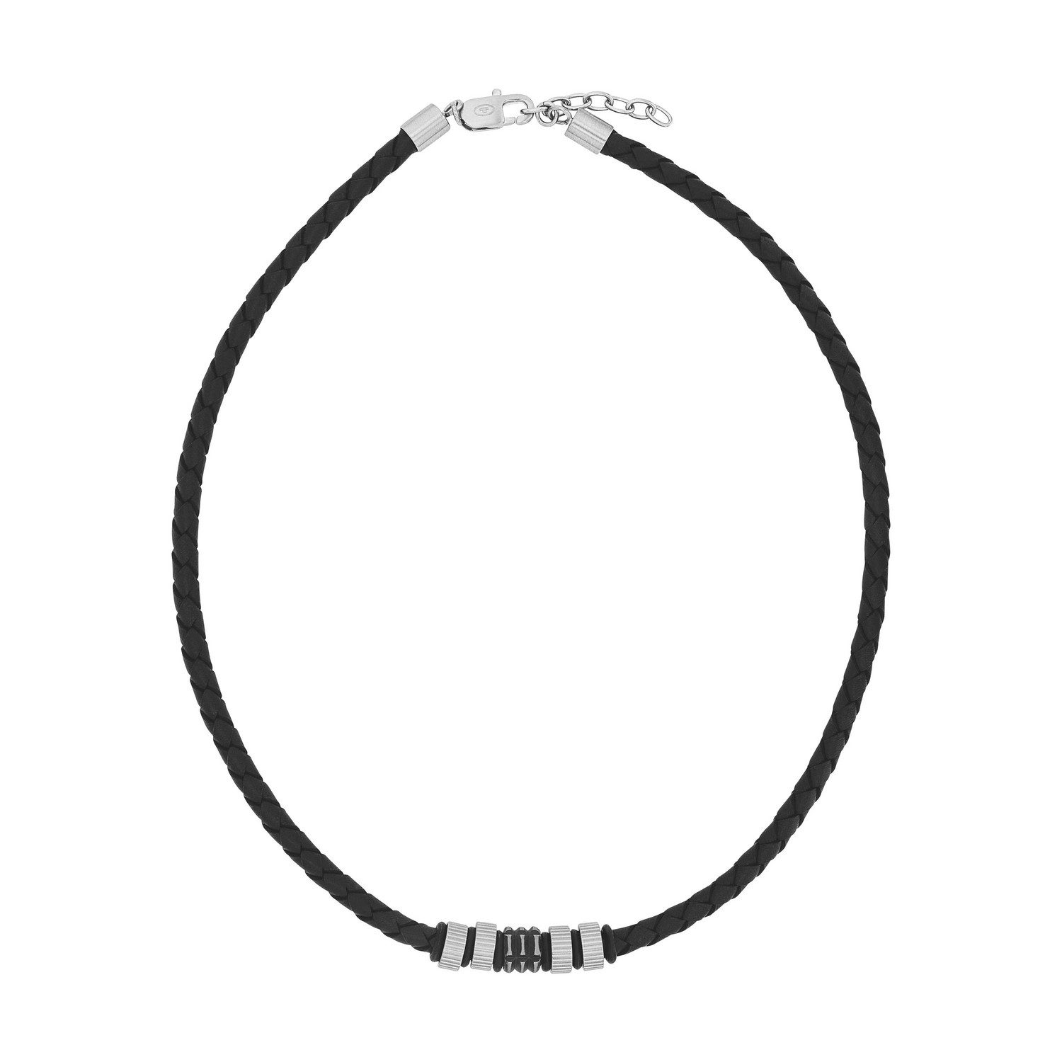 TOM TAILOR Kette mit Anhänger Schmuck Geschenk Edelstahl Leder Kautschuk – Bild 5 von 5