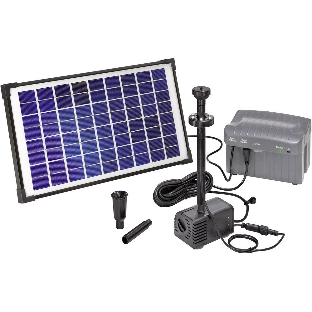 esotec Solarpumpe Esotec 101774 Napoli LED Solar-Pumpenset mit Beleuchtung, mit Akkuspe