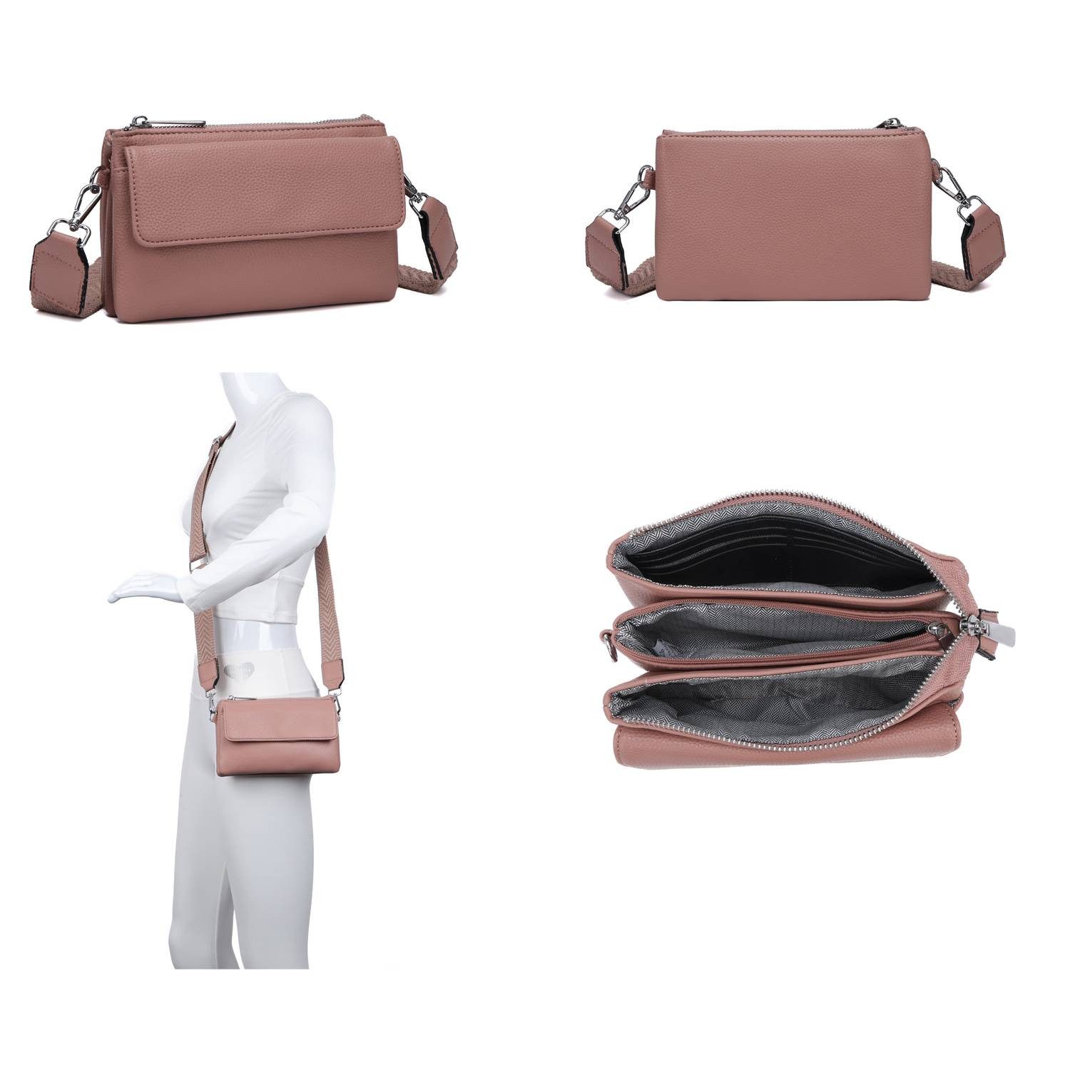 ITALYSHOP24 Geldbörse Damen Umhängetasche CrossBody Brieftasche Geldbörse H günstig online kaufen