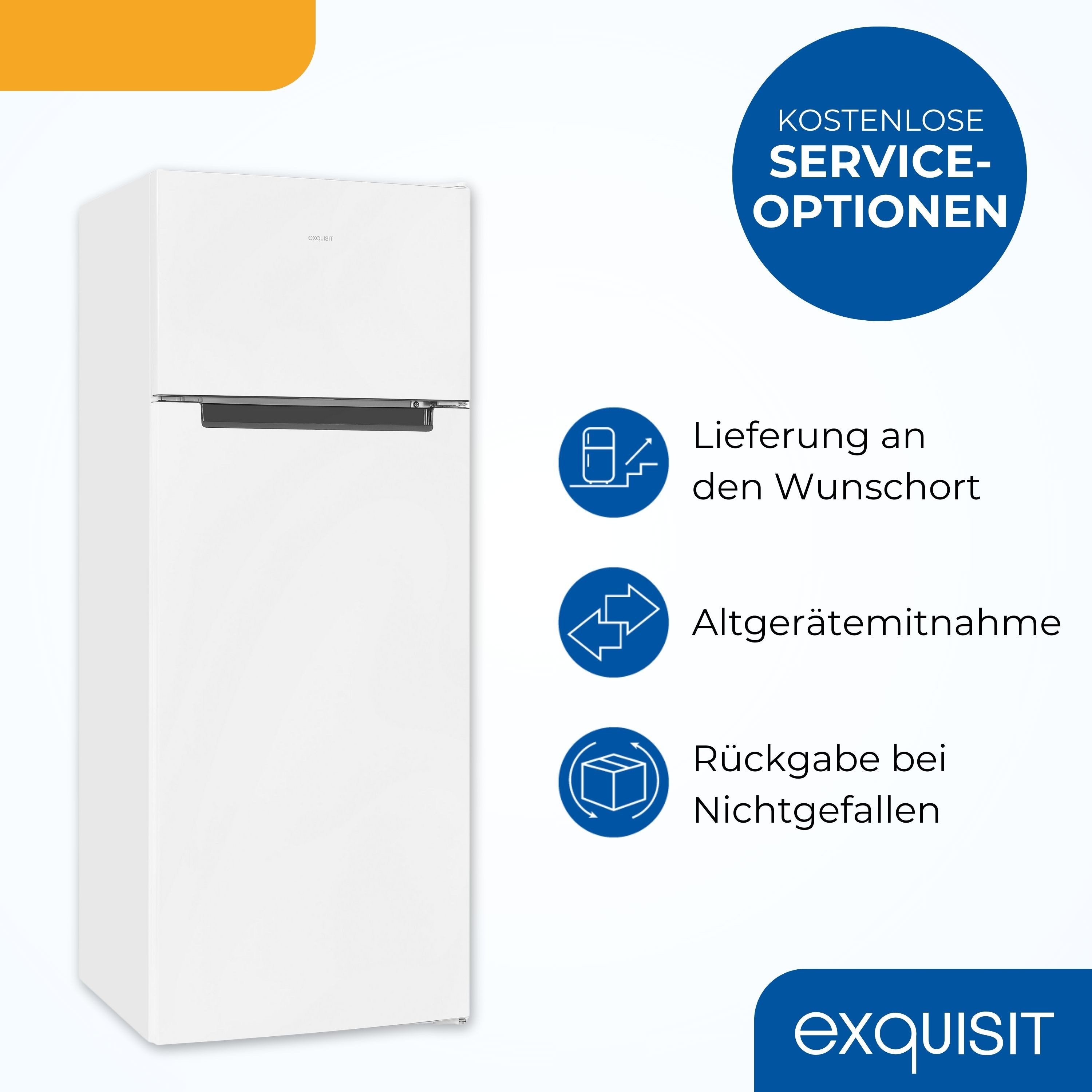 exquisit Kühl-/Gefrierkombination KGC5270-45-040D, 142.6 cm hoch, 54.5 cm breit, 4*-Gefrieren, LED, Türanschlag wechselbar – Bild 5 von 5