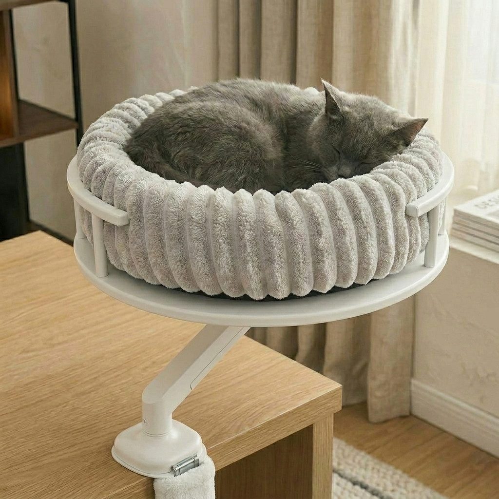 noviclass Katzenliege noviclass® Katzenbett LEVI, Katzenbett Schreibtisch, Katzenplattform