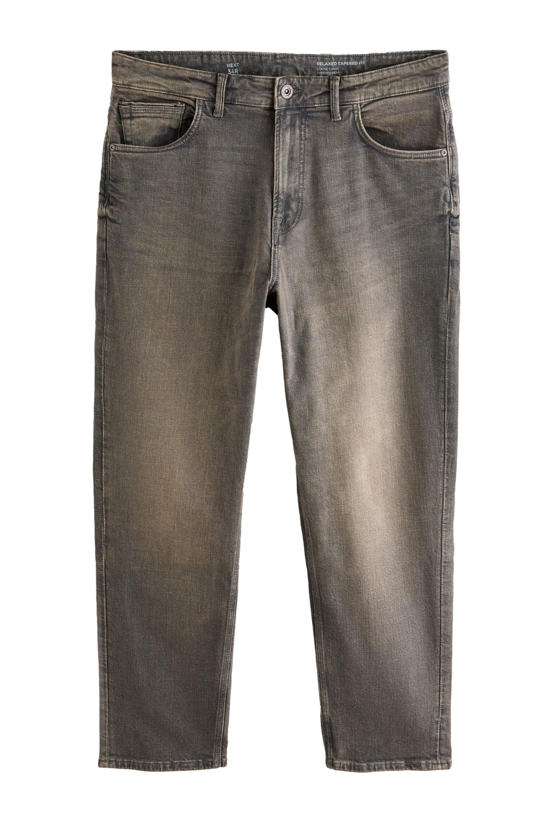 Tapered-fit-Jeans Authentische Relaxed Fit Denim-Jeans mit Stretch