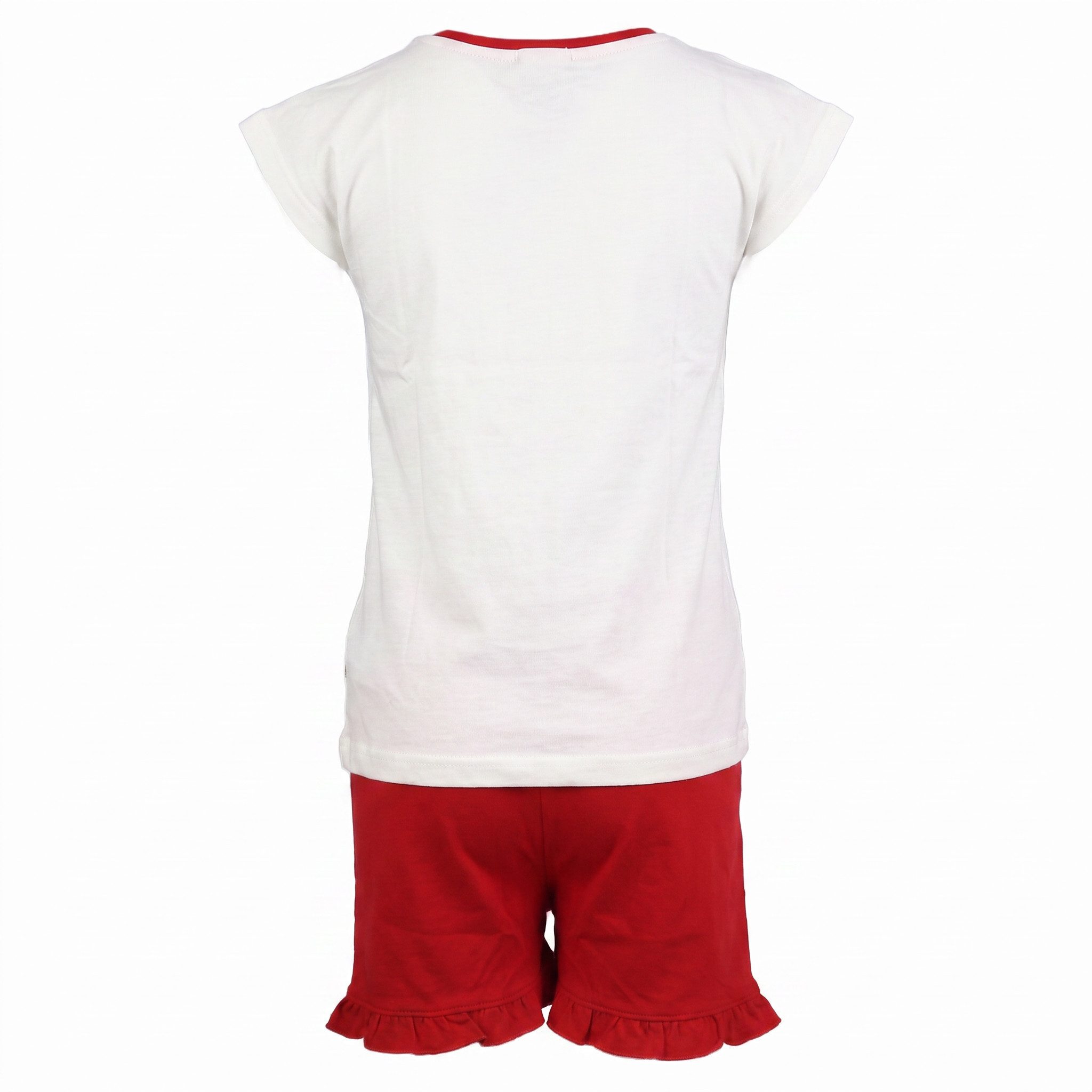 Disney Minnie Mouse Schlafanzug Minnie Maus Mädchen kurzarm Pyjama Shirt Shorts (Set) Gr. 134 bis 164, Baumwolle, Rot oder Schwarz – Bild 2 von 4
