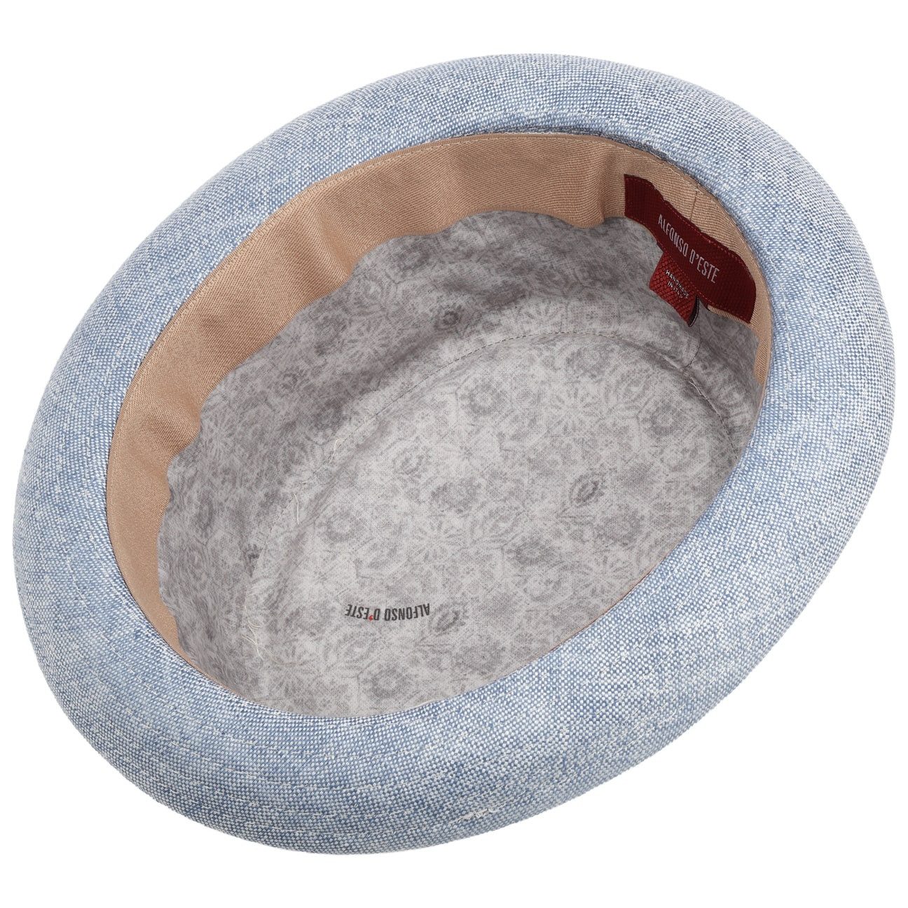Alfonso D´Este Sonnenhut (1-St) Porkpie mit Futter, Made in Italy