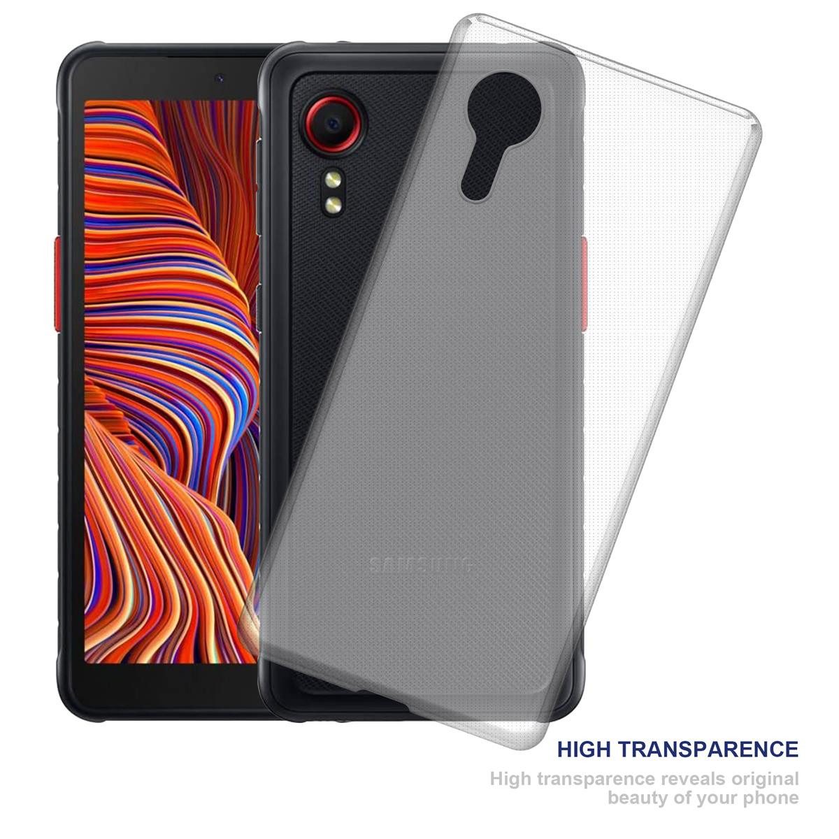 Cadorabo Handyhülle für Samsung Galaxy XCover 5 Hülle Samsung Galaxy XCover 5, Hülle TPU Silikon Handy Schutzhülle Slim Transparent Case Cover