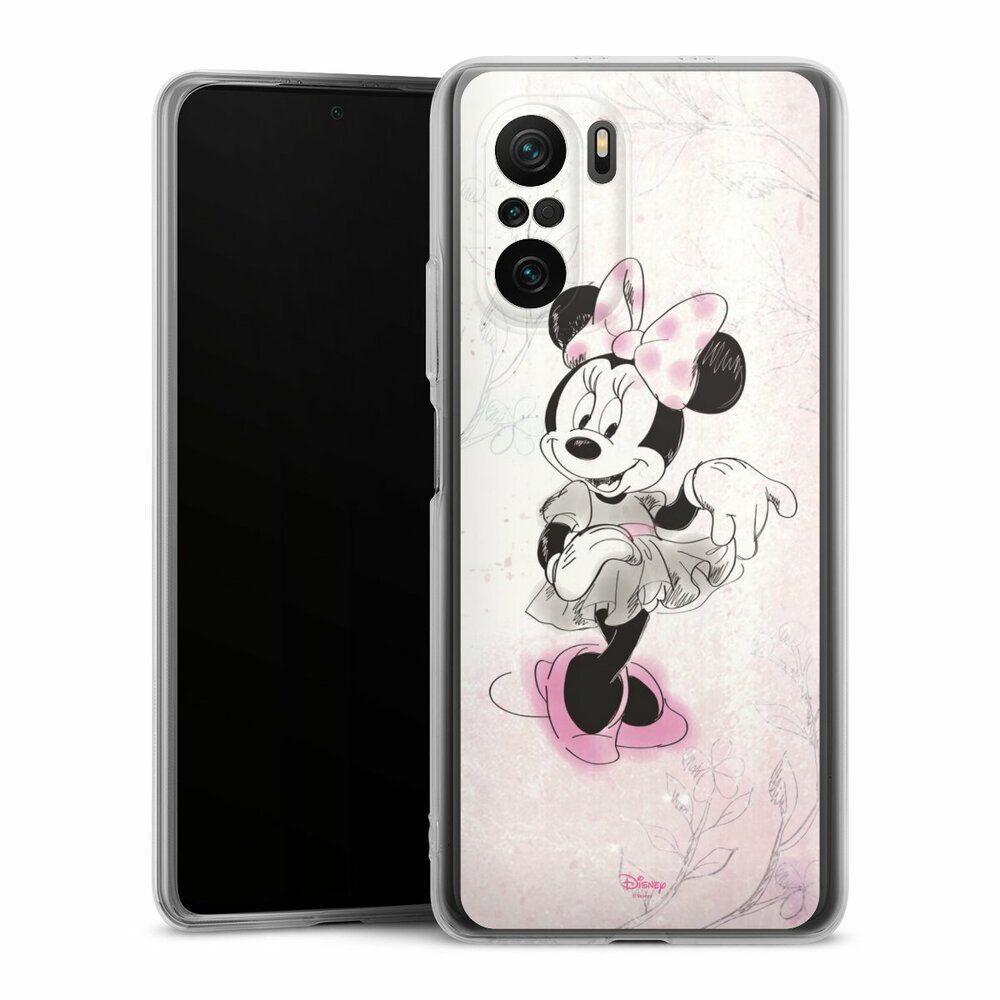 DeinDesign Handyhülle Minnie Mouse Disney Vintage Minnie Watercolor, Xiaomi Poco F3 Silikon Hülle Bumper Case Handy Schutzhülle