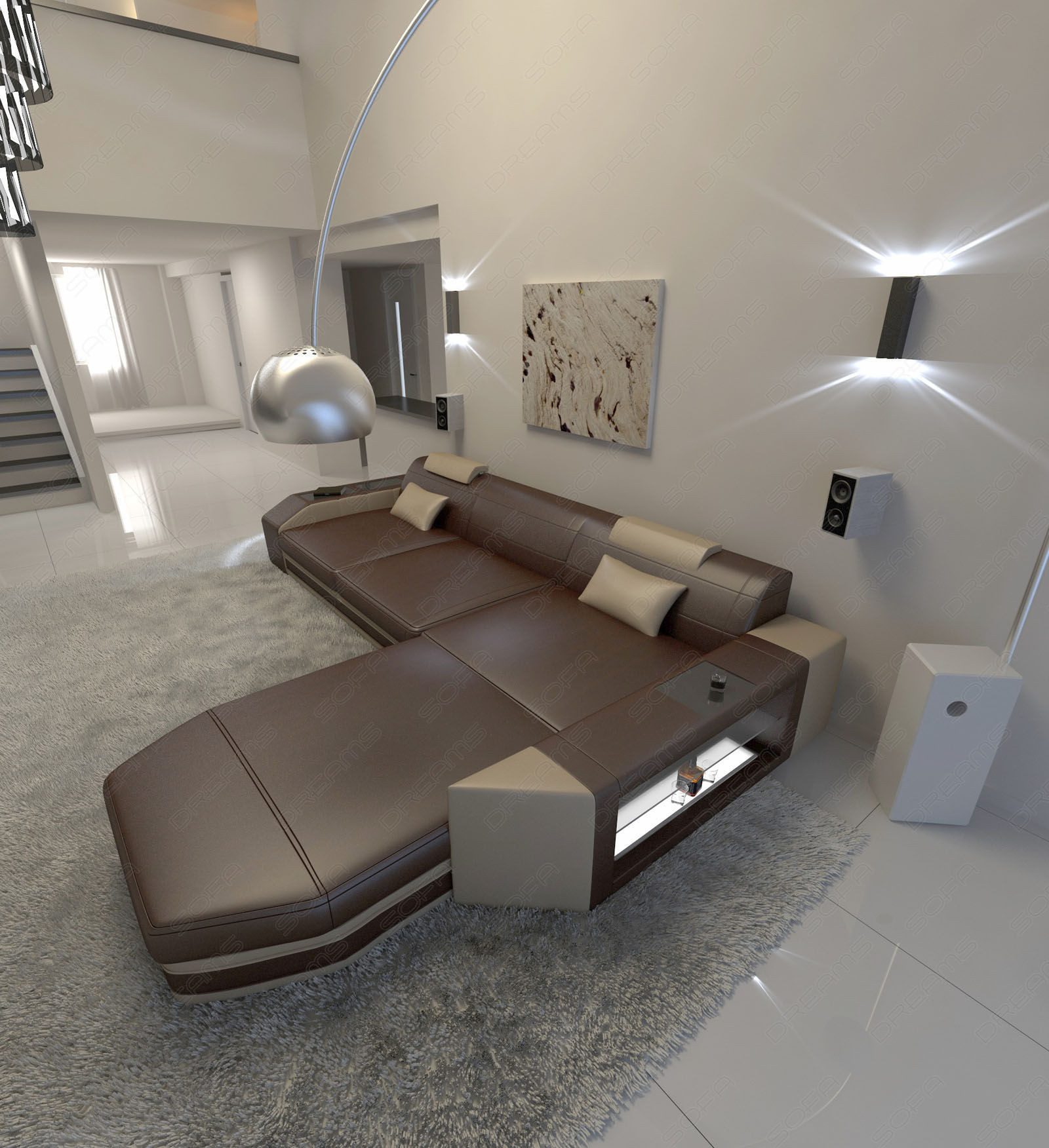 Sofa Dreams Ecksofa Ledersofa Prato L günstig online kaufen