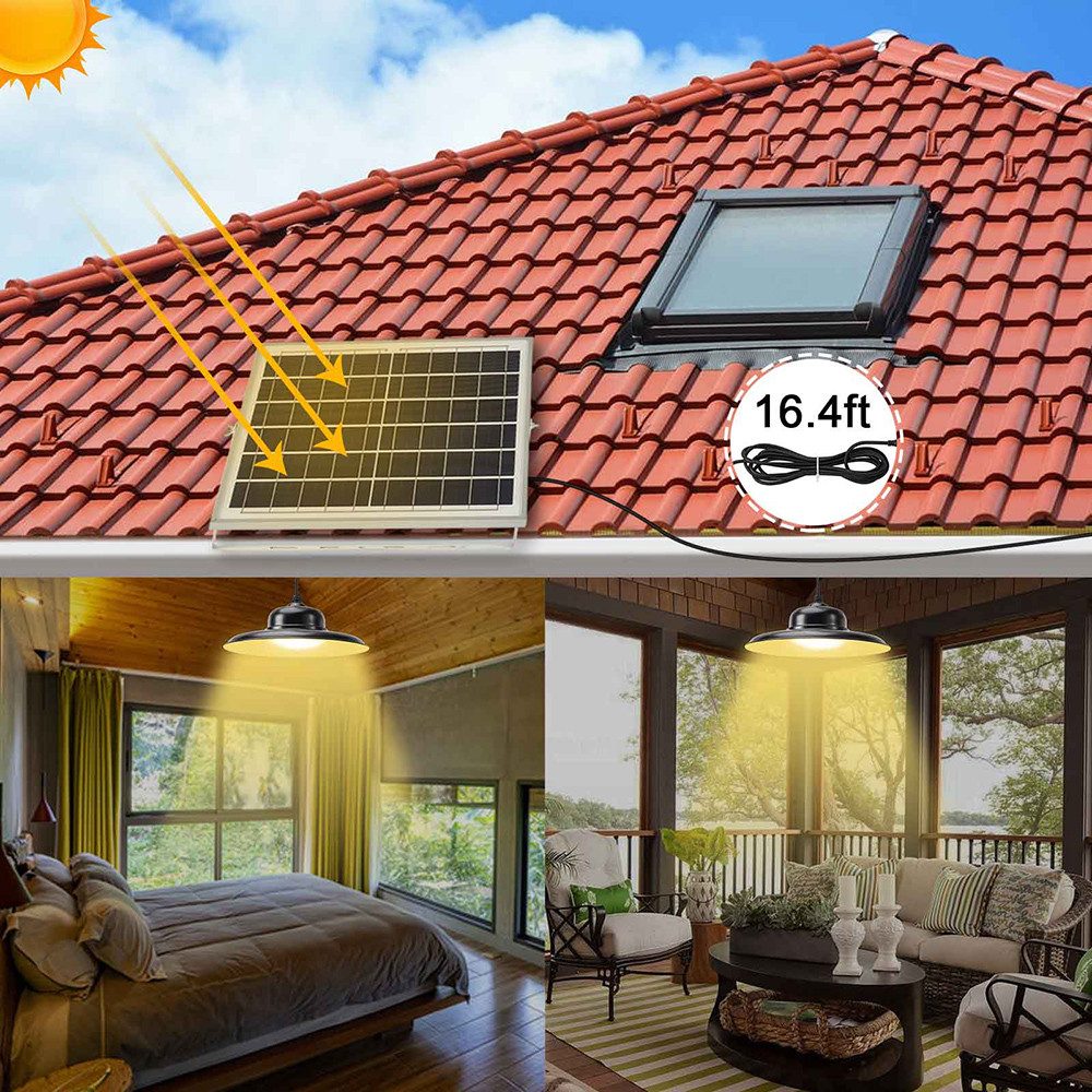 Sunicol LED Solarleuchte Solar Hängelampe, mit Fernbedienung, IP65 Wasserdi günstig online kaufen