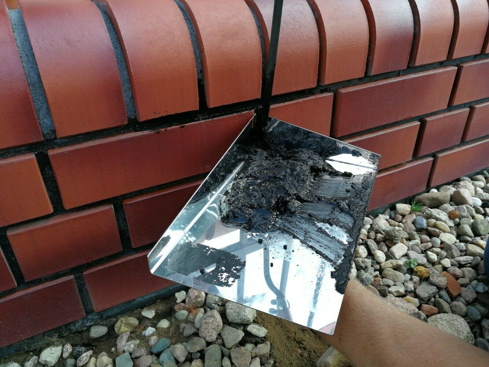 ConToo Fugenspachtel Fugblech Edelstahl 245x155mm + Fugenkelle 6mm LEDERGRIFF