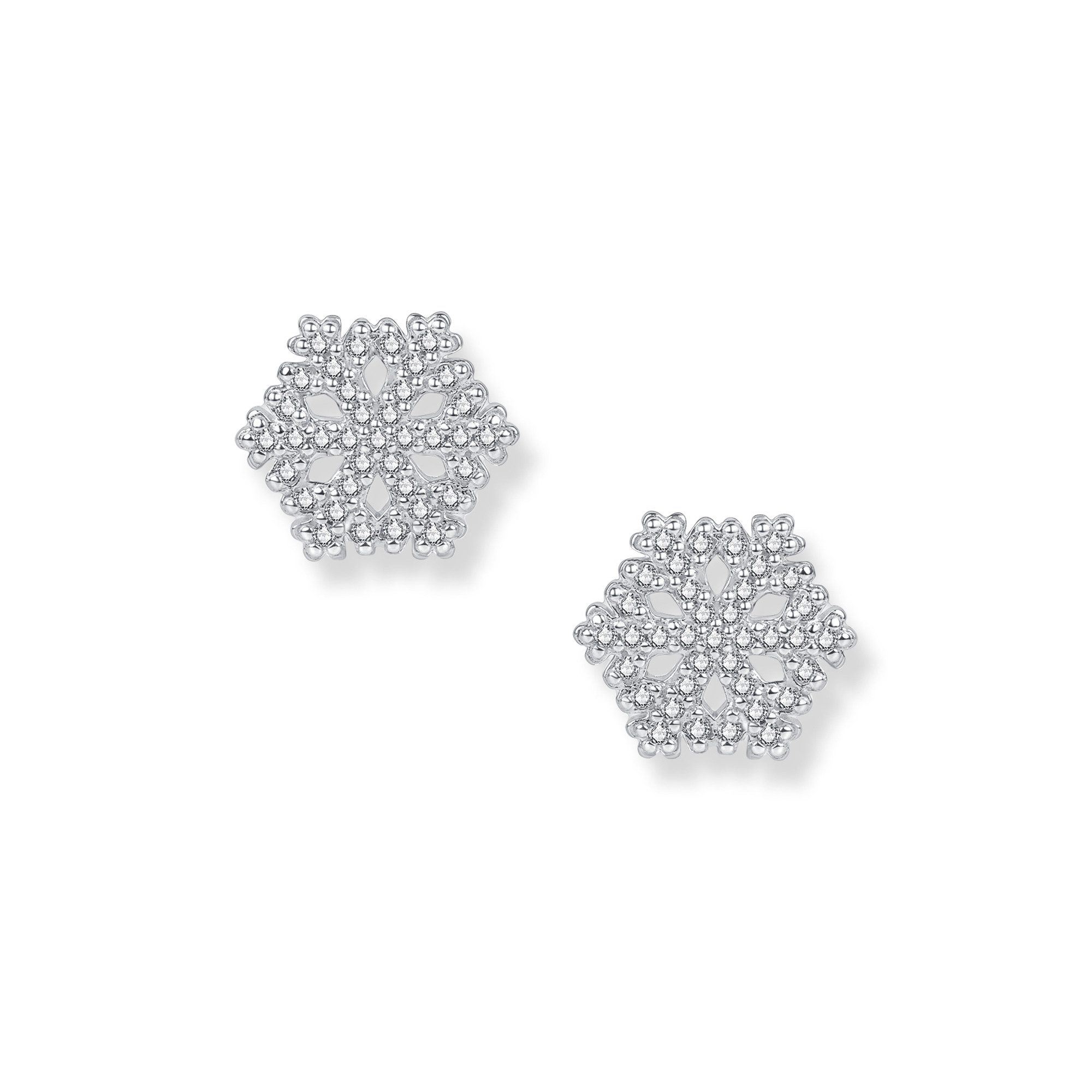 Paar Ohrstecker Flake Schneeflocken Ohrringe