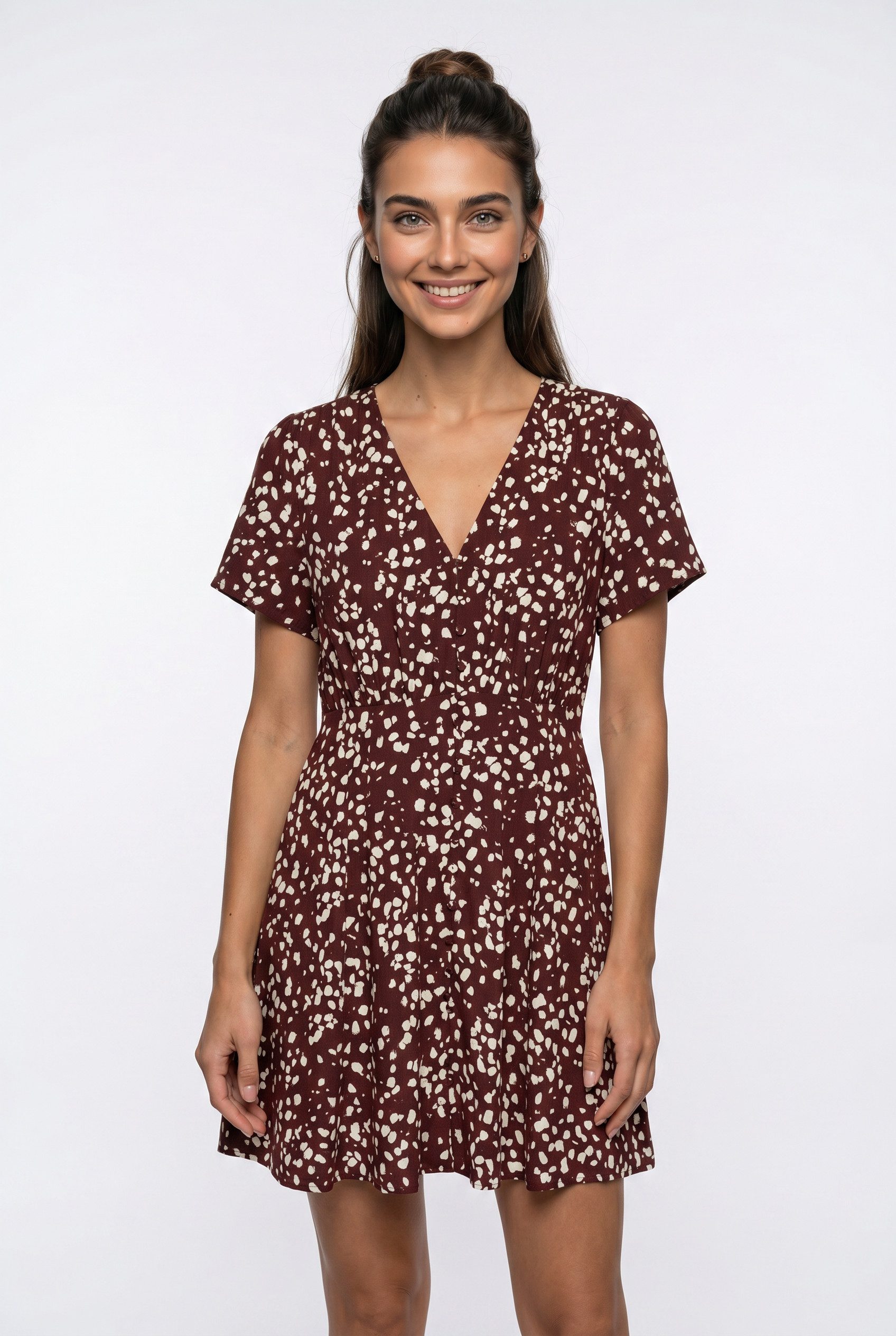 Vero Moda Minikleid VMKORA S/S SHORT DRESS WVN BTQ Viskose