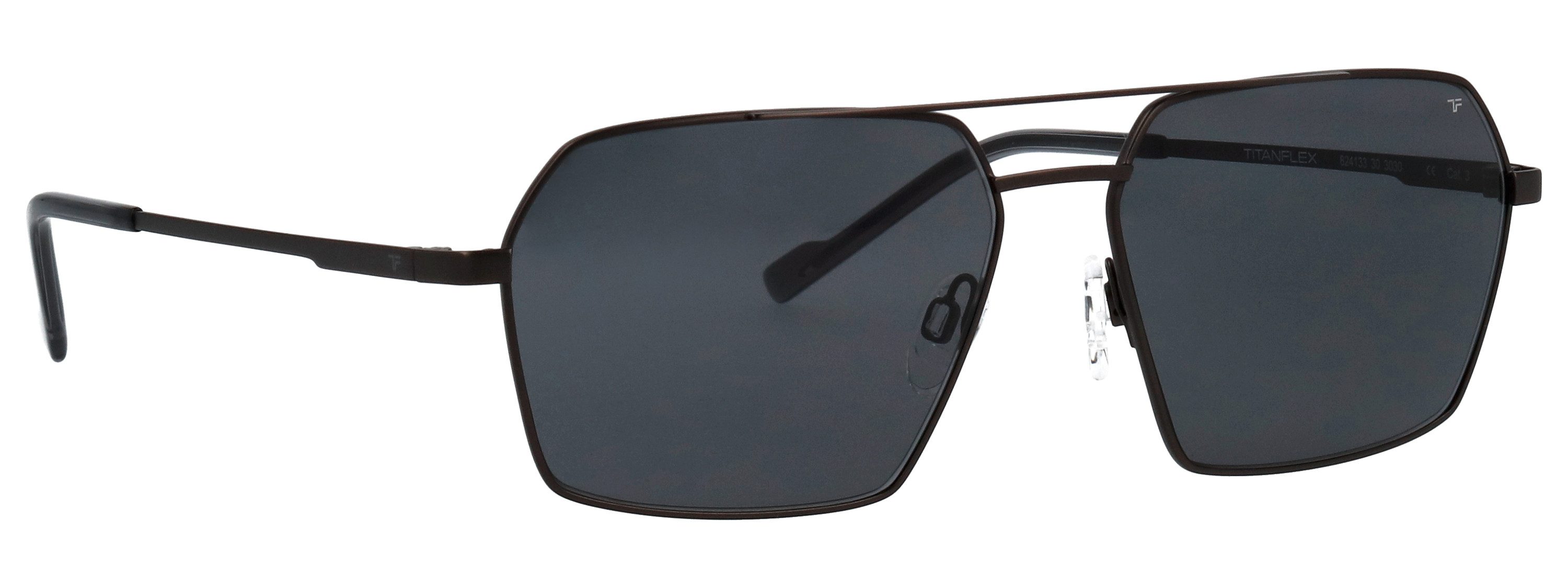 TITANflex Sonnenbrille Modell 824133 Form Pilot, Logoschriftzug auf Bügel, Titanflexfassung