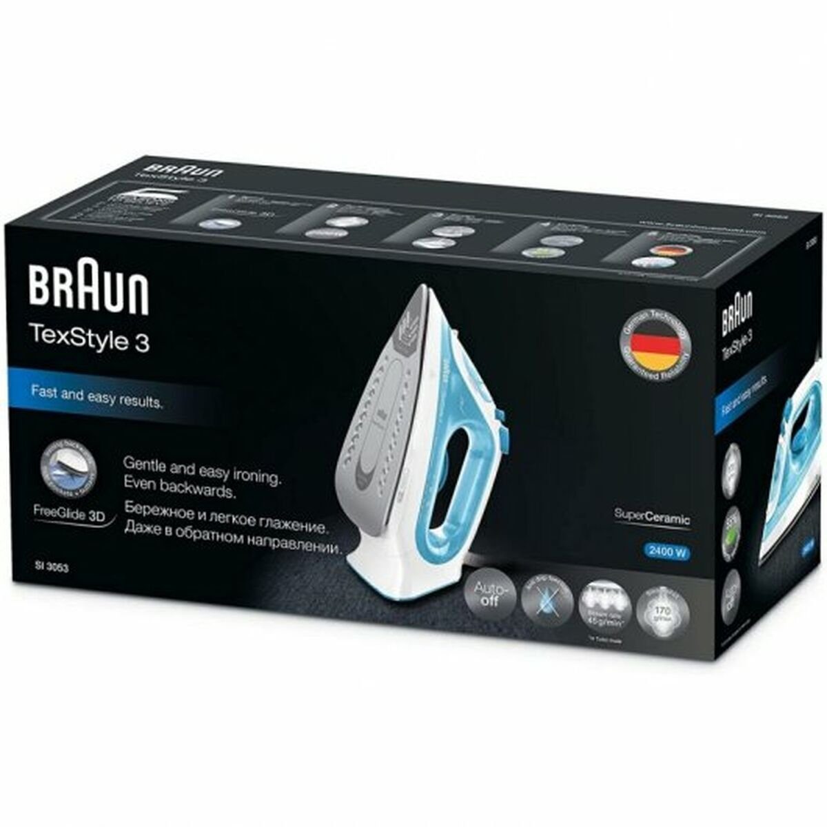 SI3053BL Dampfbügeleisen Dampfbügeleisen 3 TexStyle Braun Braun