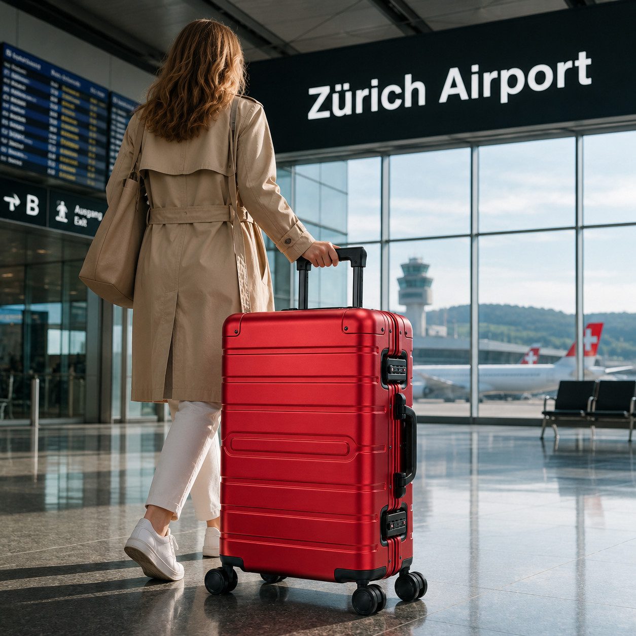 Travelhouse Handgepäckkoffer 100% Aluminium Serie OSLO - verschiedene Farben, 4 Rollen, mit stabilem Aluminium-Gehäuse und verstärkten Ecken