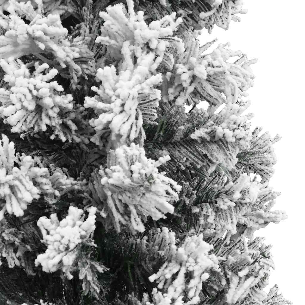 vidaXL Künstlicher Weihnachtsbaum Künstlicher Weihnachtsbaum Schlank mit Schnee Grün 180 cm PVC – Bild 5 von 5