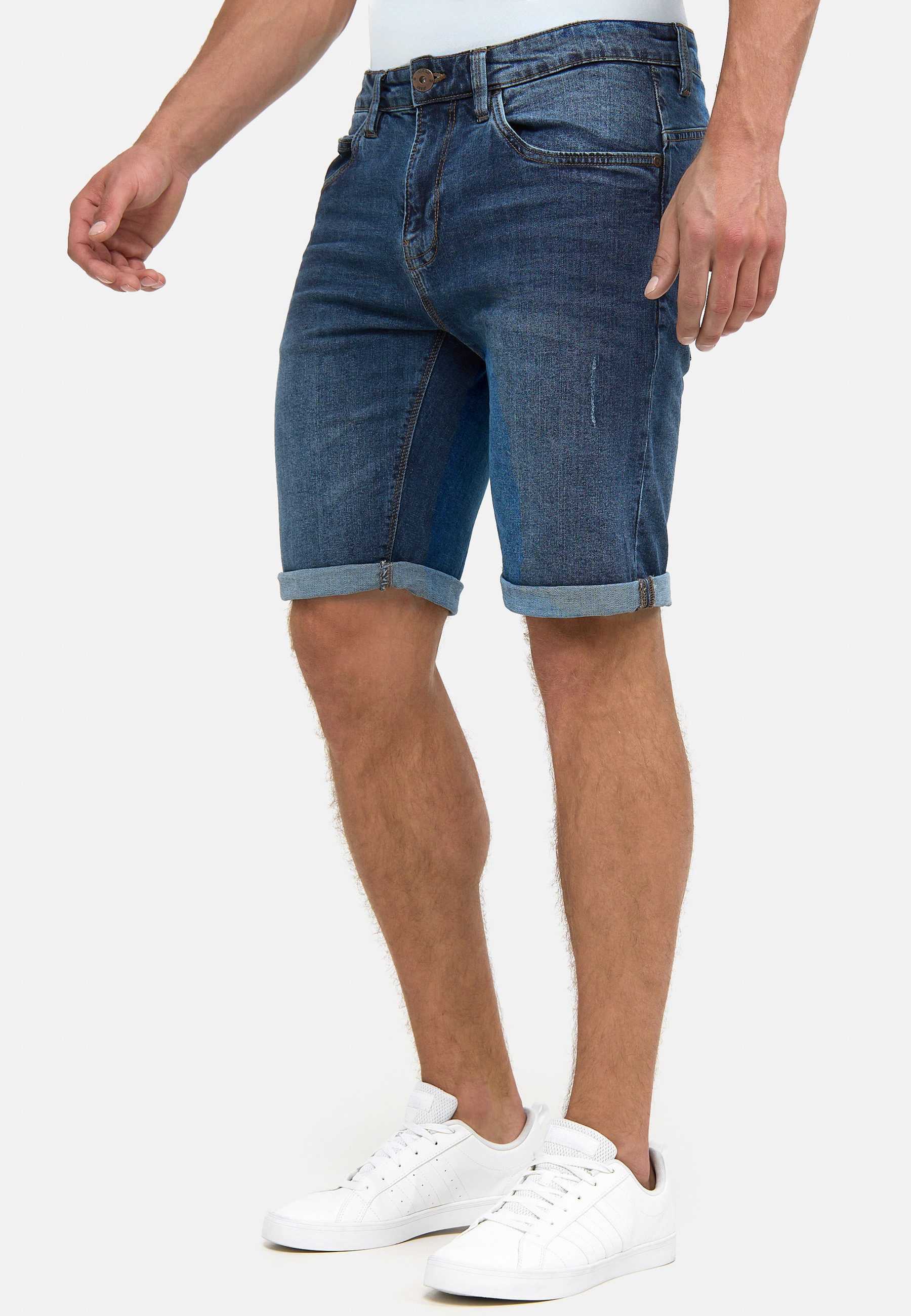 INDICODE Jeansshorts Herren Caden Jeans Shorts Herrenshorts mit 5 Taschen, Denimstyle – Bild 3 von 5