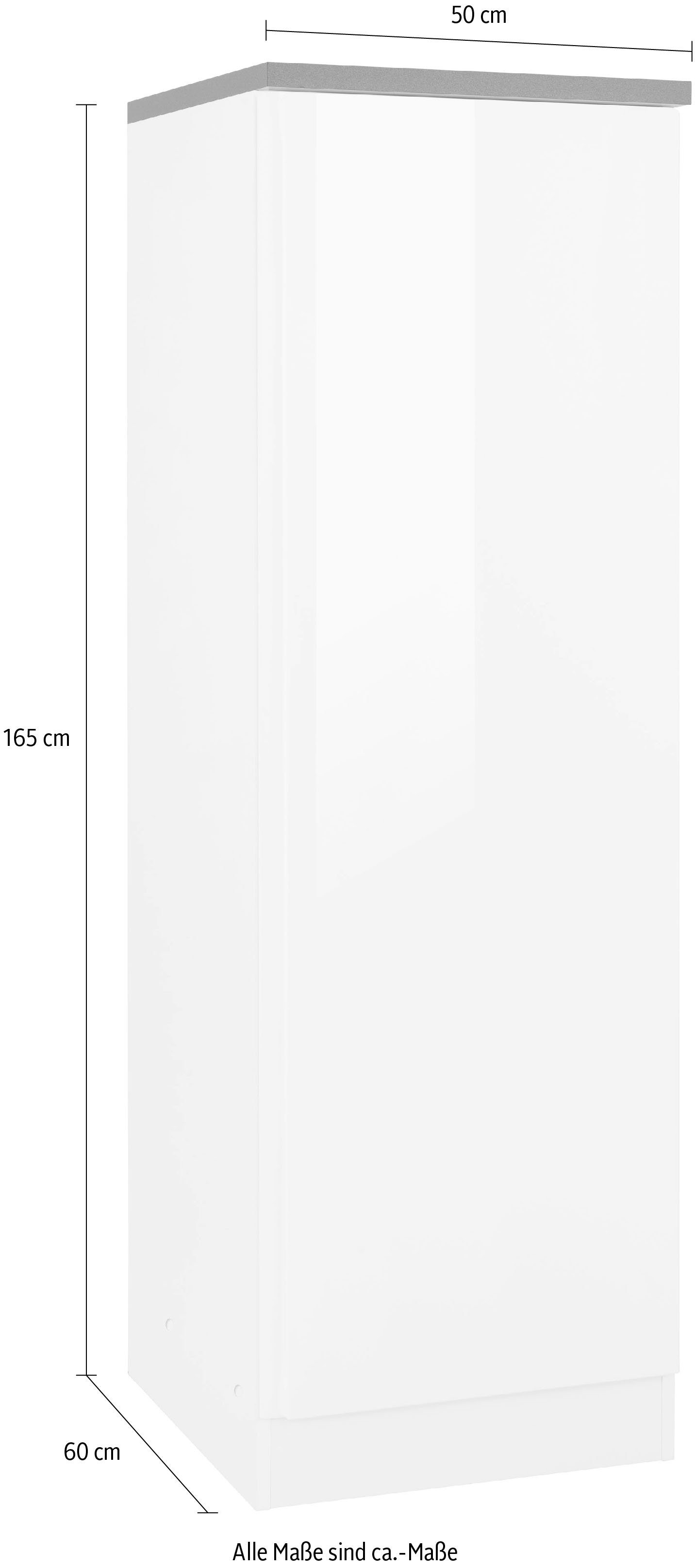 HELD MÖBEL Seitenschrank Virginia weiß Stauraum Hochglanz/anthrazit cm viel für 50 weiß breit, 