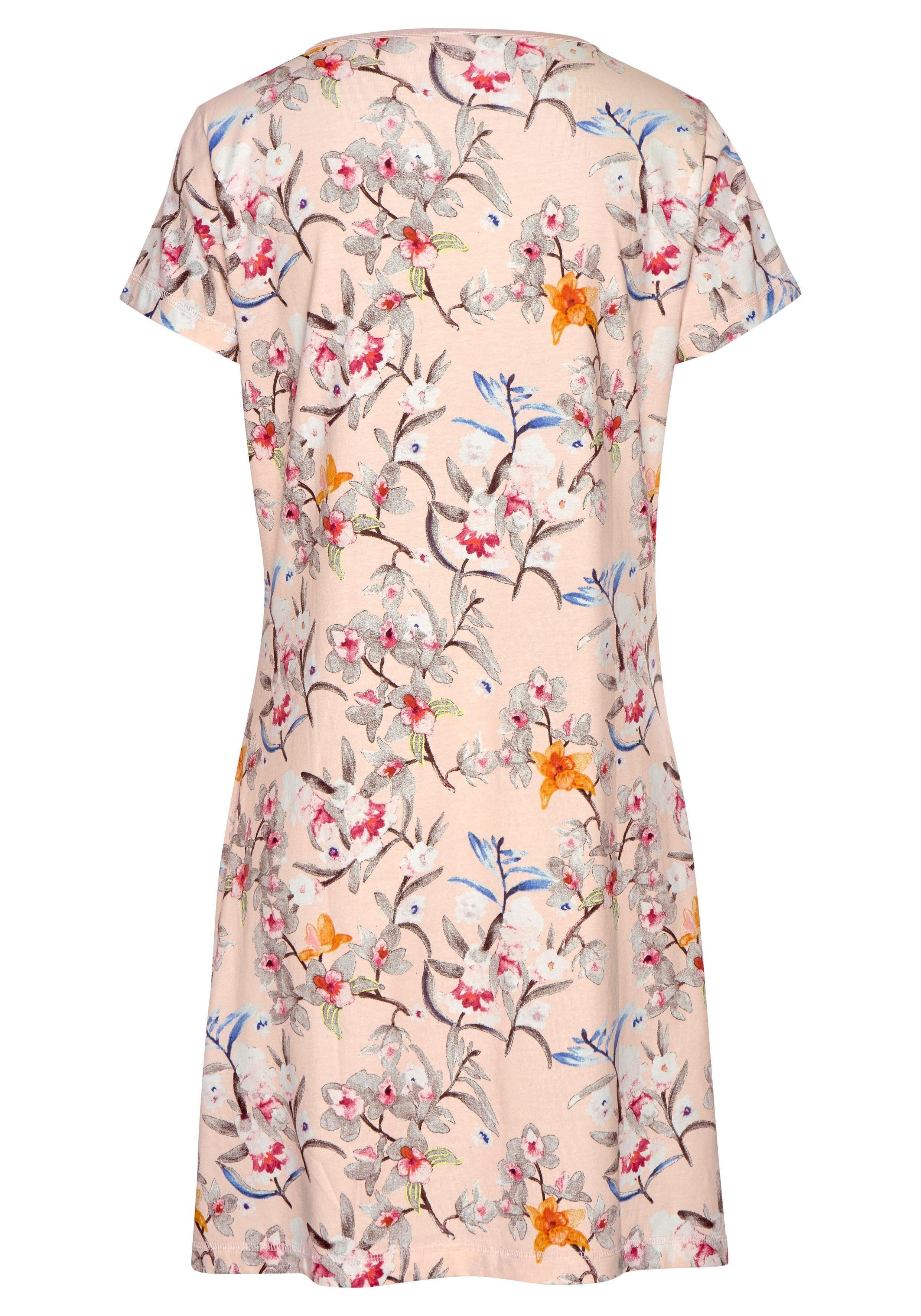 s.Oliver Nachthemd (1-teilig) mit Blumenmuster