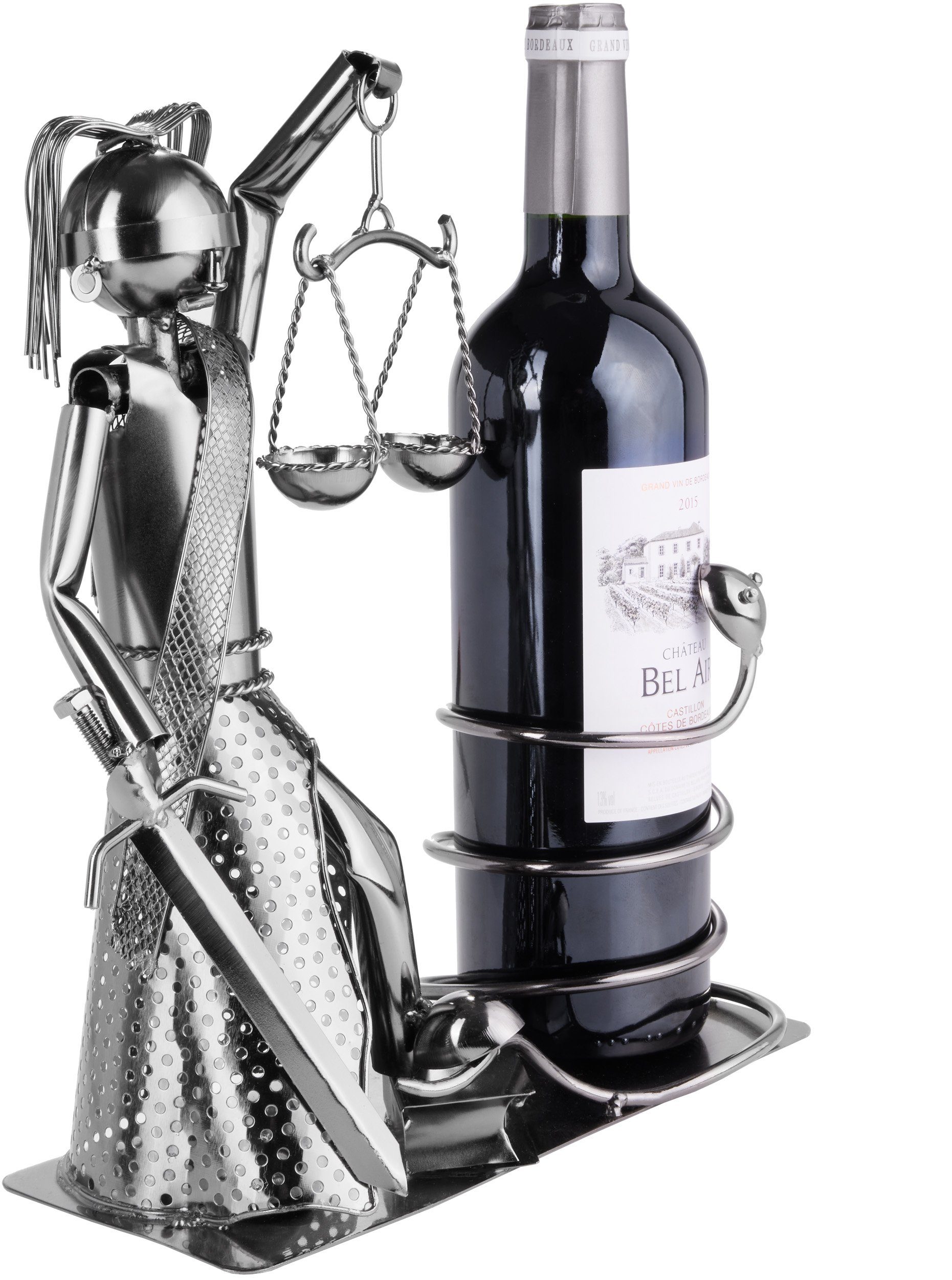 BRUBAKER Weinflaschenhalter Justitia mit Schlange, (inklusive Grußkarte), M günstig online kaufen