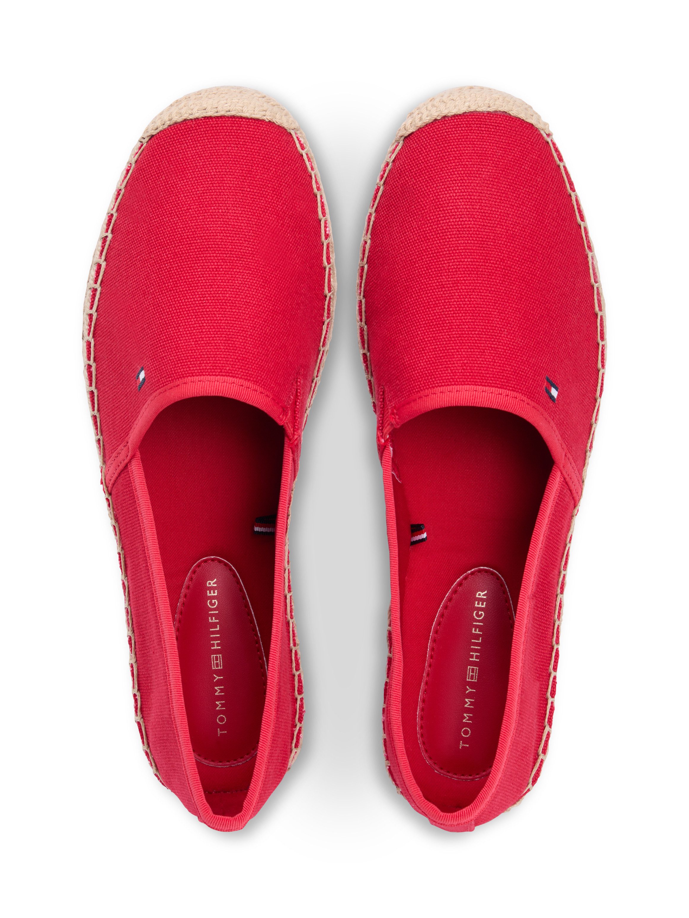 Tommy Hilfiger FLAG CANVAS ESPADRILLE Espadrille,Slipper, Flats, Bequemschuh, Jutebezug und Ziernähten, schmale Form