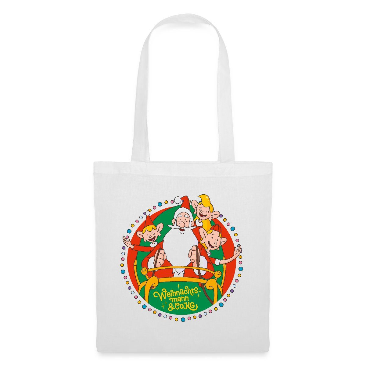 Henkeltasche Weihnachtsmann & Co. KG Logo Stoffbeutel