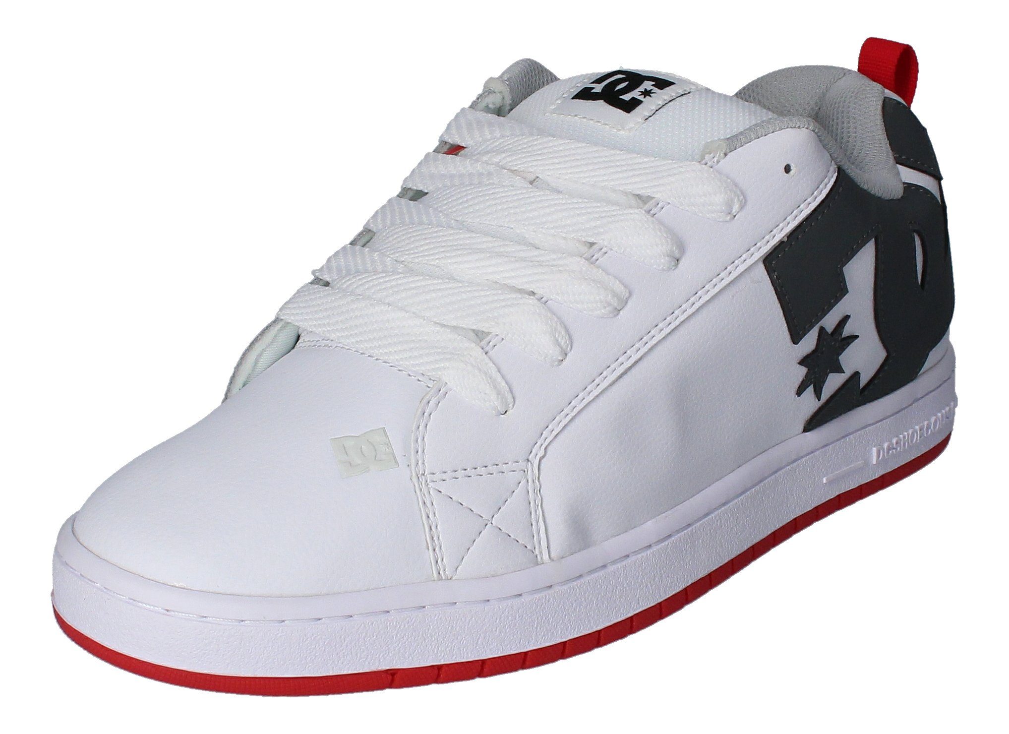 DC Court Graffik White Grey Grey Schuhe Sneaker Skaterschuhe Weiß Grau 