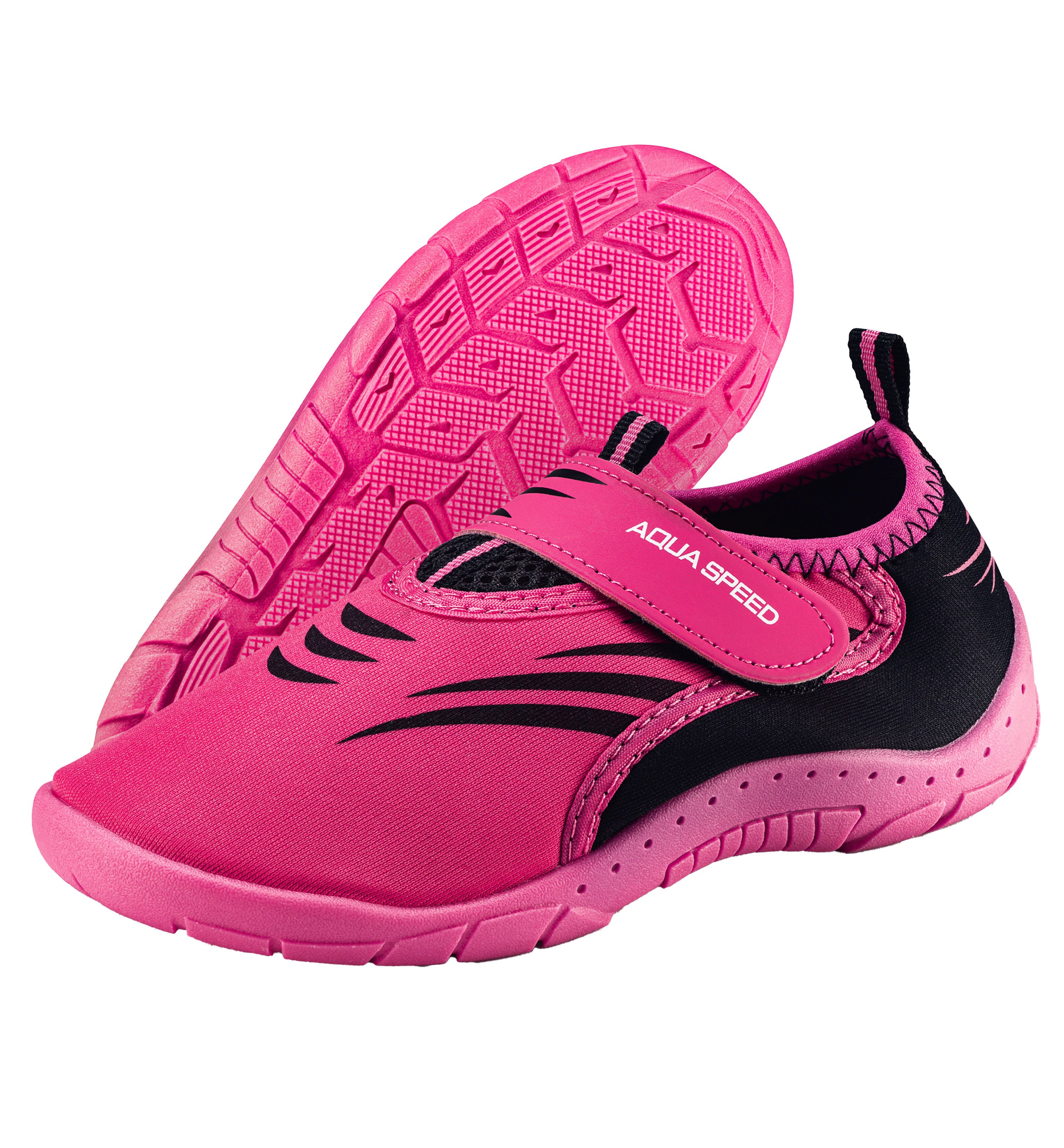 Aqua Speed Kinder Schwimmschuhe Gr. 25 – weich & praktisch für den Sommer Wasserschuh (Für Boot & Fels geeignet – rutschhemmende Sohle) Sicherer Einstieg – Auch bei glatten Böden kein Abrutschen
