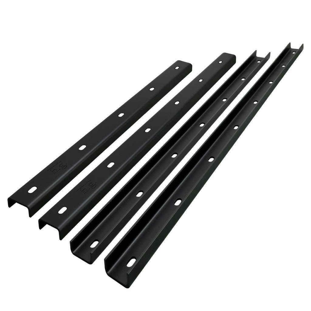 Natural Goods Berlin Möbelleiste Gratleiste U-FORM, (3er Set, 3-St), Unterbau, Versteifung, Verstrebung, Tischplatten, 60cm, Schwarz