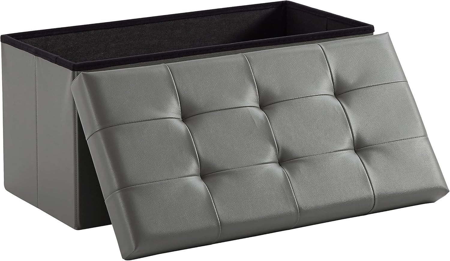Zedelmaier Sitzbank Sitzbank mit Stauraum, Sitzhocker, Spielzeugtruhe, Fußhocker (ZD76PVC), Aus MDF-Platte und Lenien. Faltbar, bis 300 kg,Truhenbank