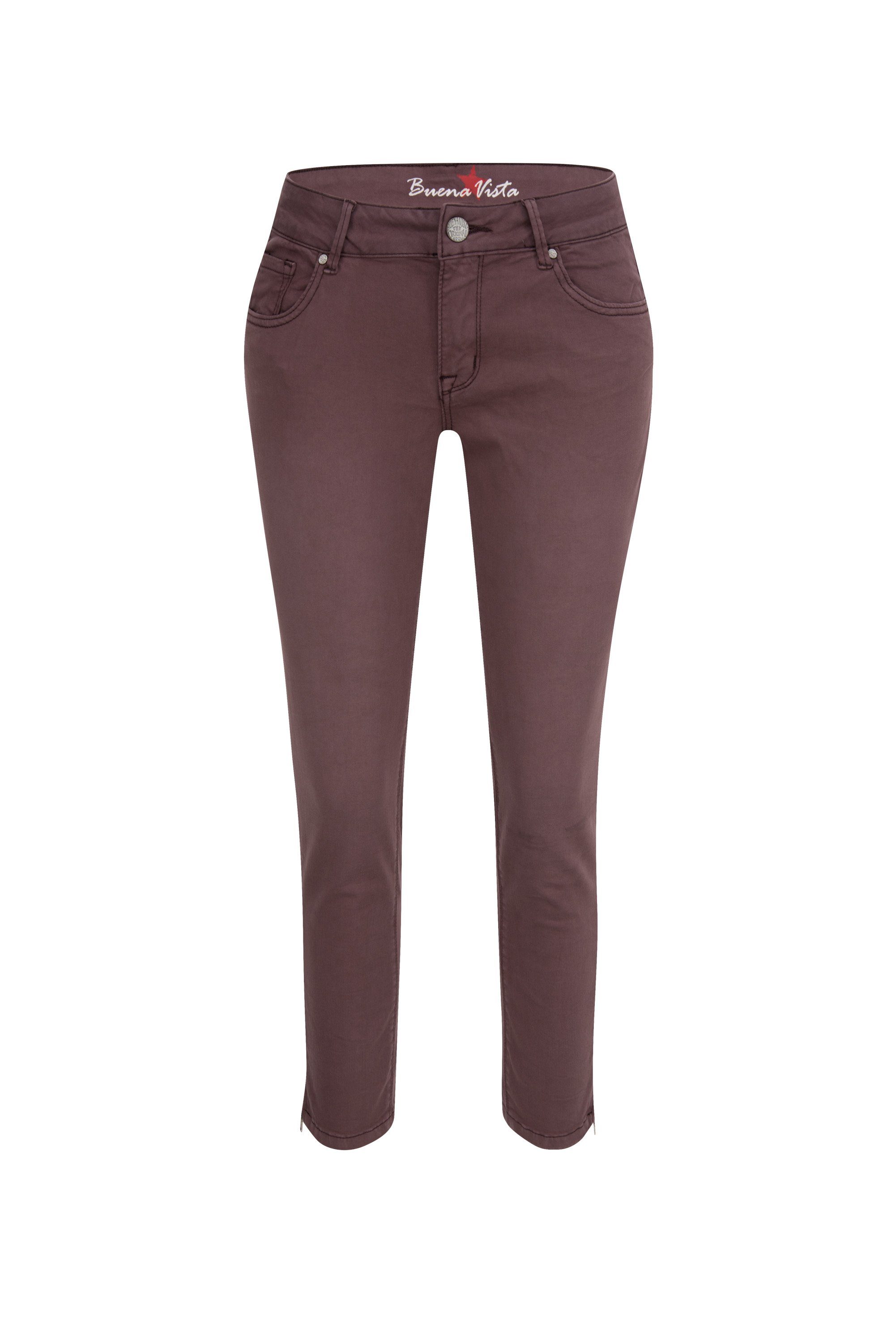 Buena Vista Stretch-Jeans BUENA VISTA ITALY V 7/8 aubergine 2107 J5311 4141 günstig online kaufen