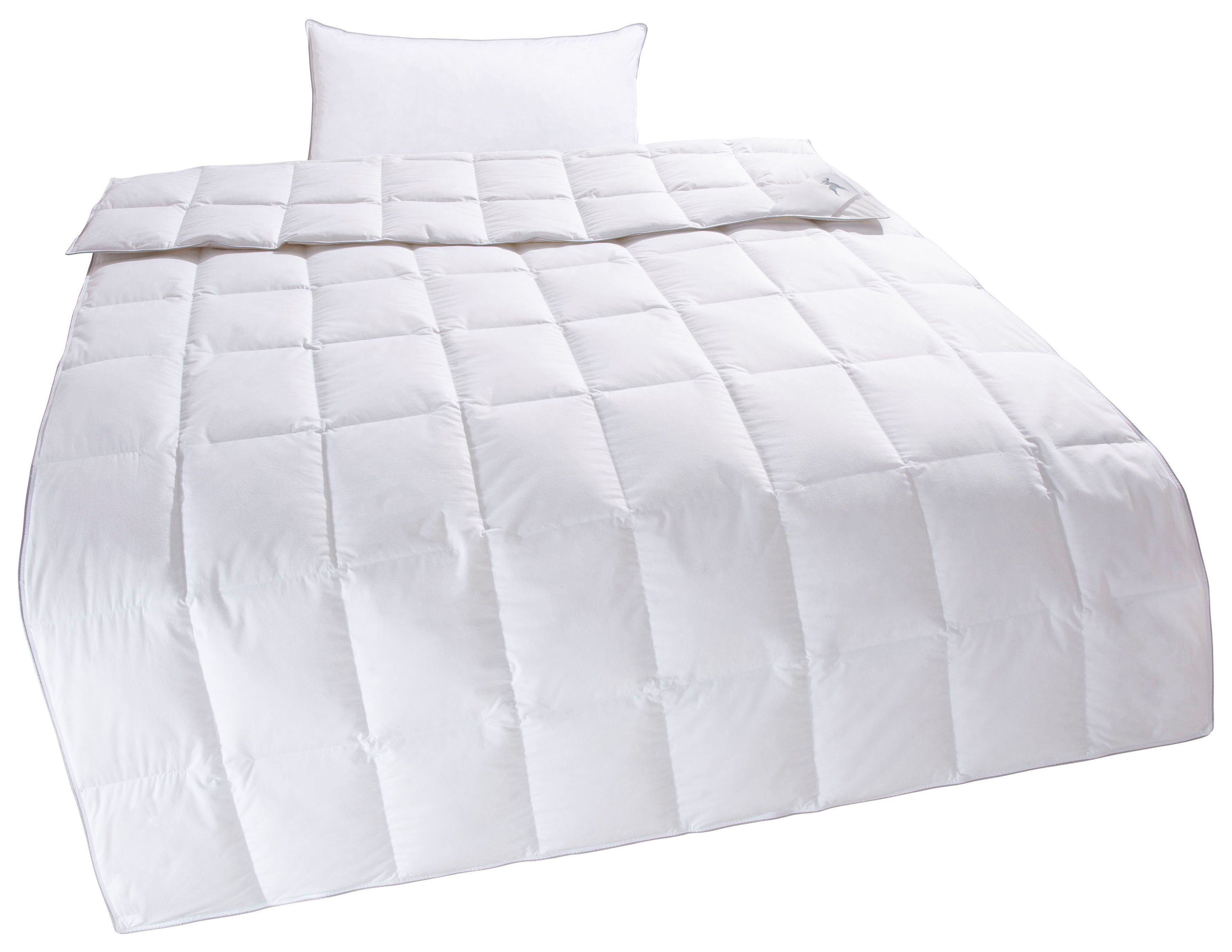 Daunenbettdecke + Kopfkissen, Lodiken, bis 1 100% Bezug: Bettdecke die Baumwolle, Kissen, mit Set Kissen Älgdröm, aus Bettdecke Sommer von und Winter optimale 1
