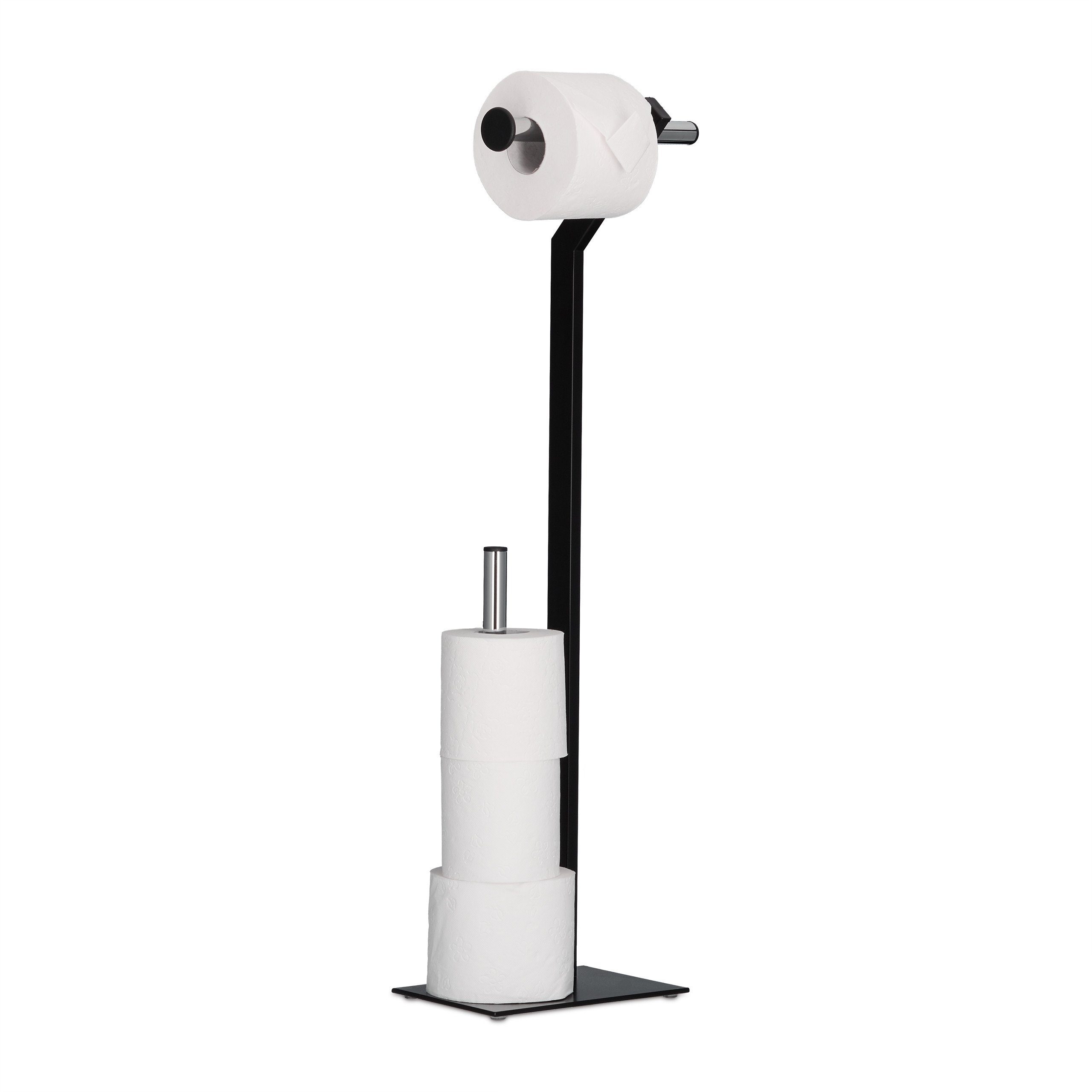 relaxdays Toilettenpapierhalter WC-Papierhalter stehend günstig online kaufen
