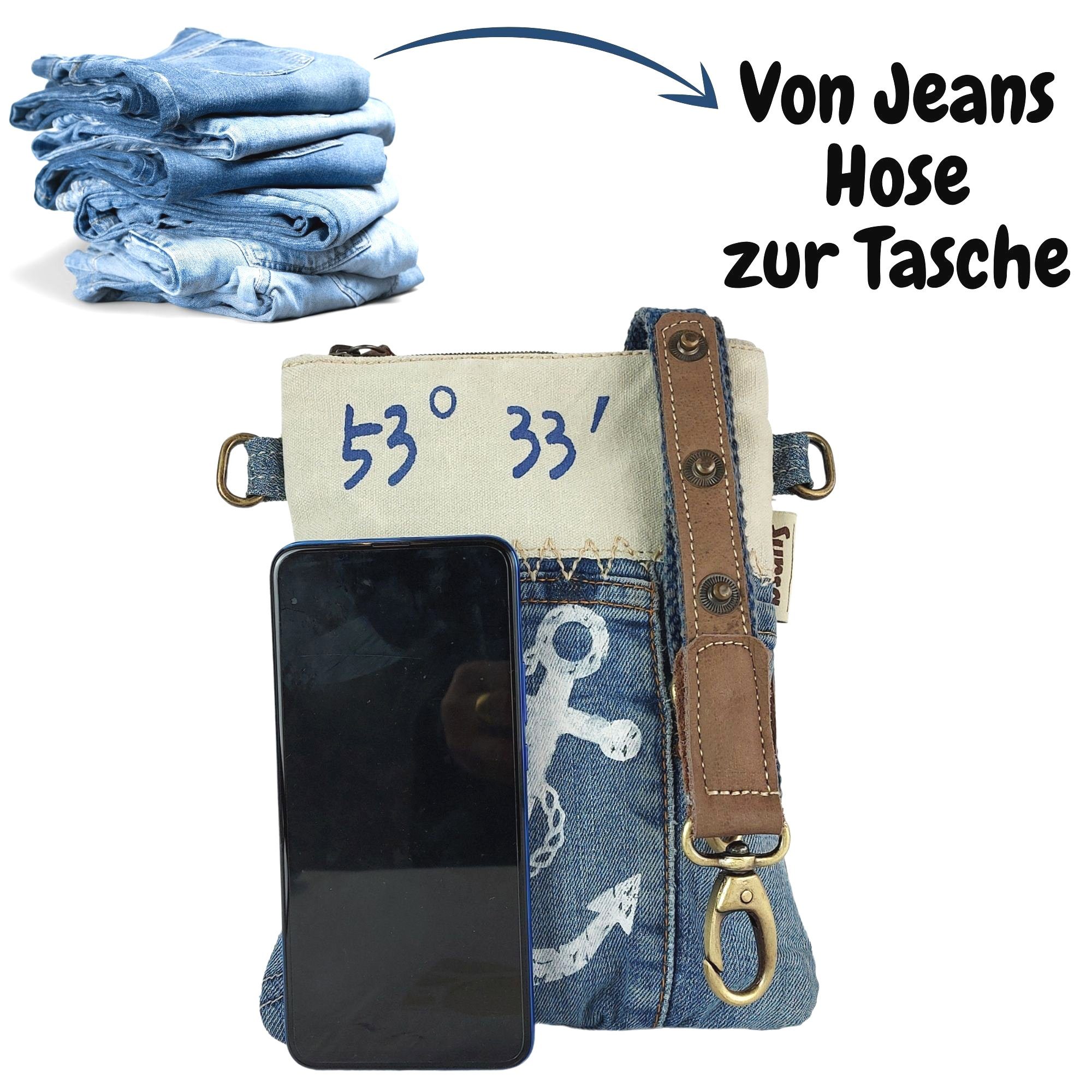 Sunsa Umhängetasche Umhängetasche Schultertasche Maritim Crossbody Bag, enthält recyceltes Material