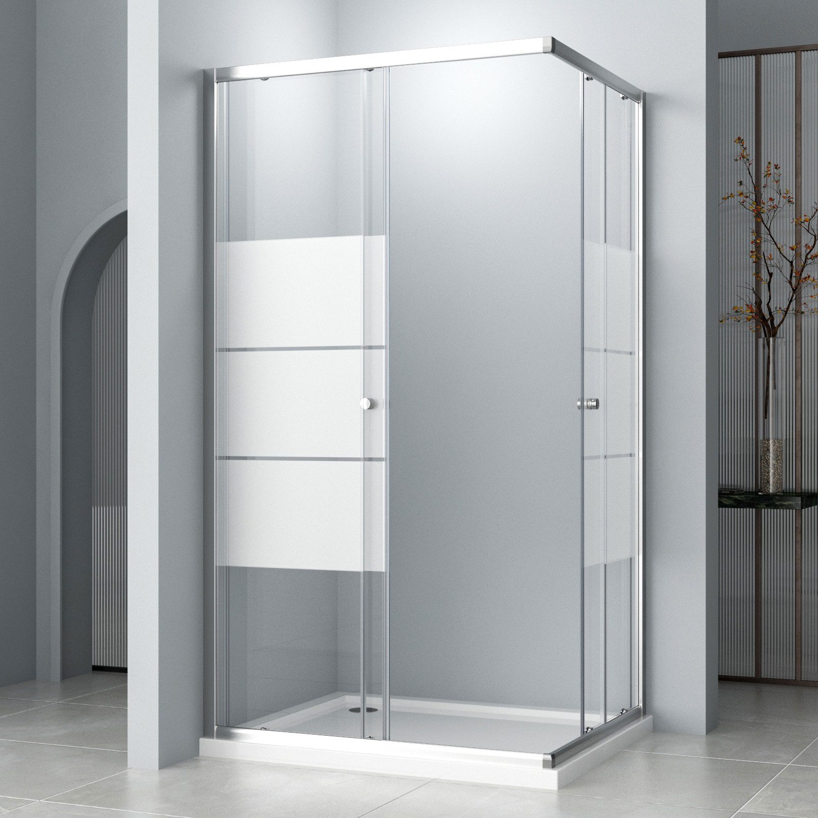 Hopibath Eckdusche Duschkabine 80x100 100x80 Eckeinstieg günstig online kaufen